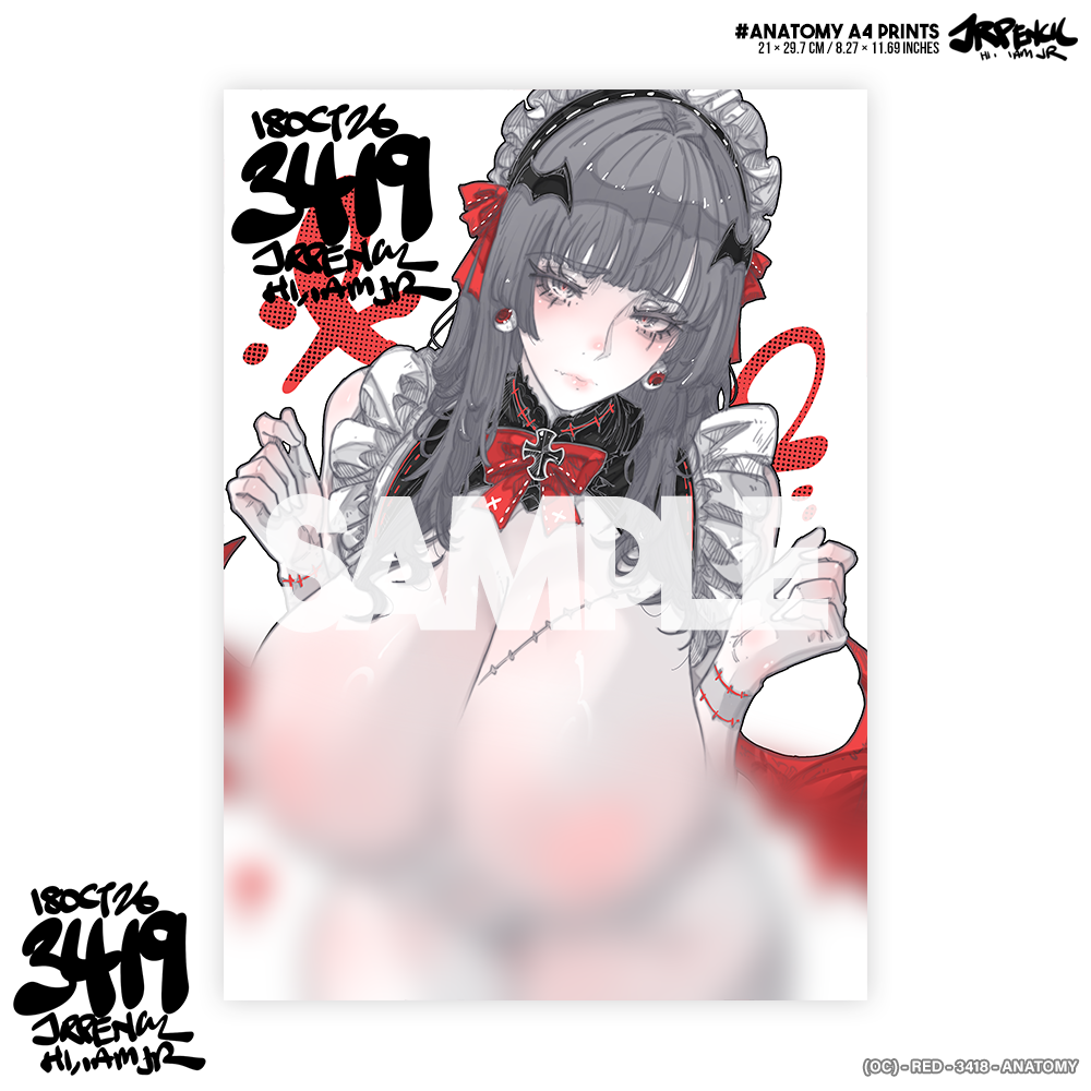 3419 - 红 / Red Anatomy Prints