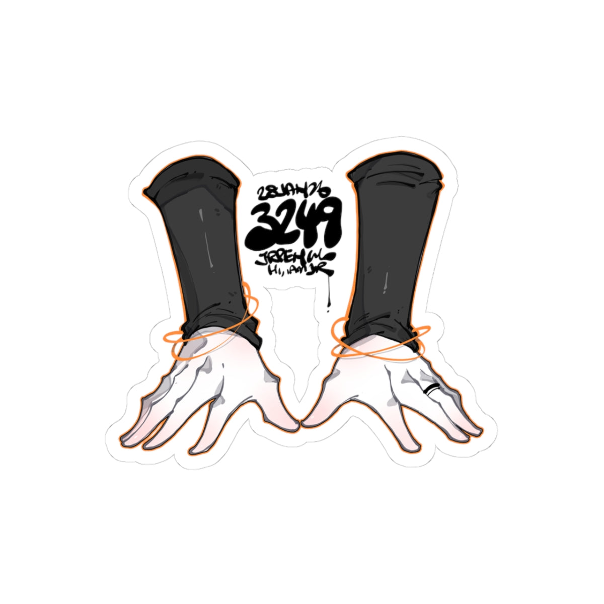3249 - 手 / hands v1 Stickers