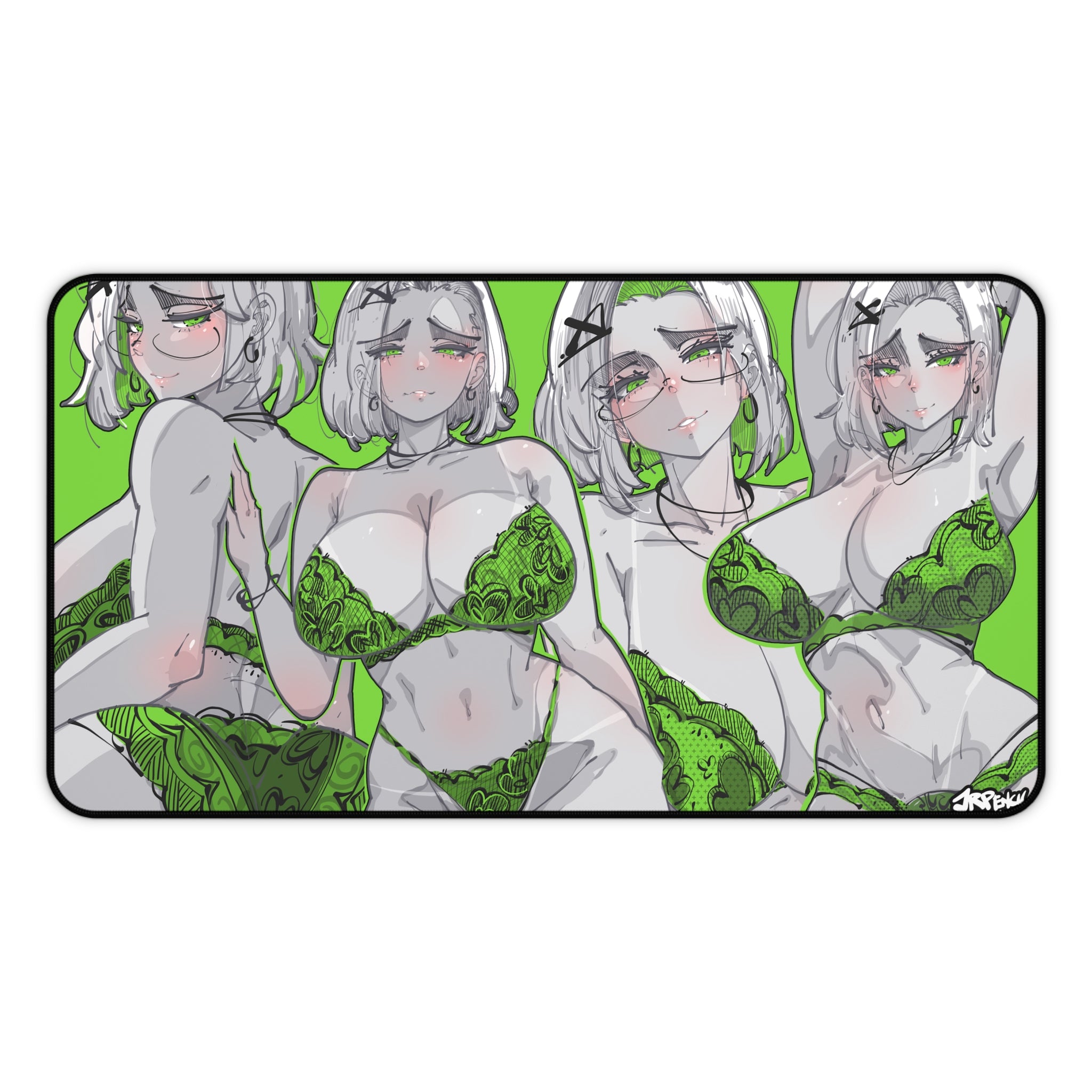 3246 - 绿壁纸 / green wallpaper v2 Desk Mat