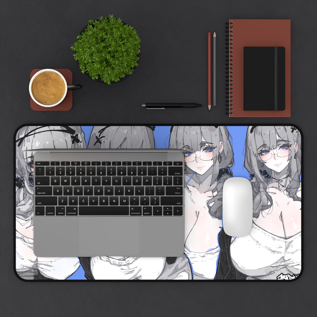 3273 - 蓝壁纸 / blue wallpaper v1 Desk Mat
