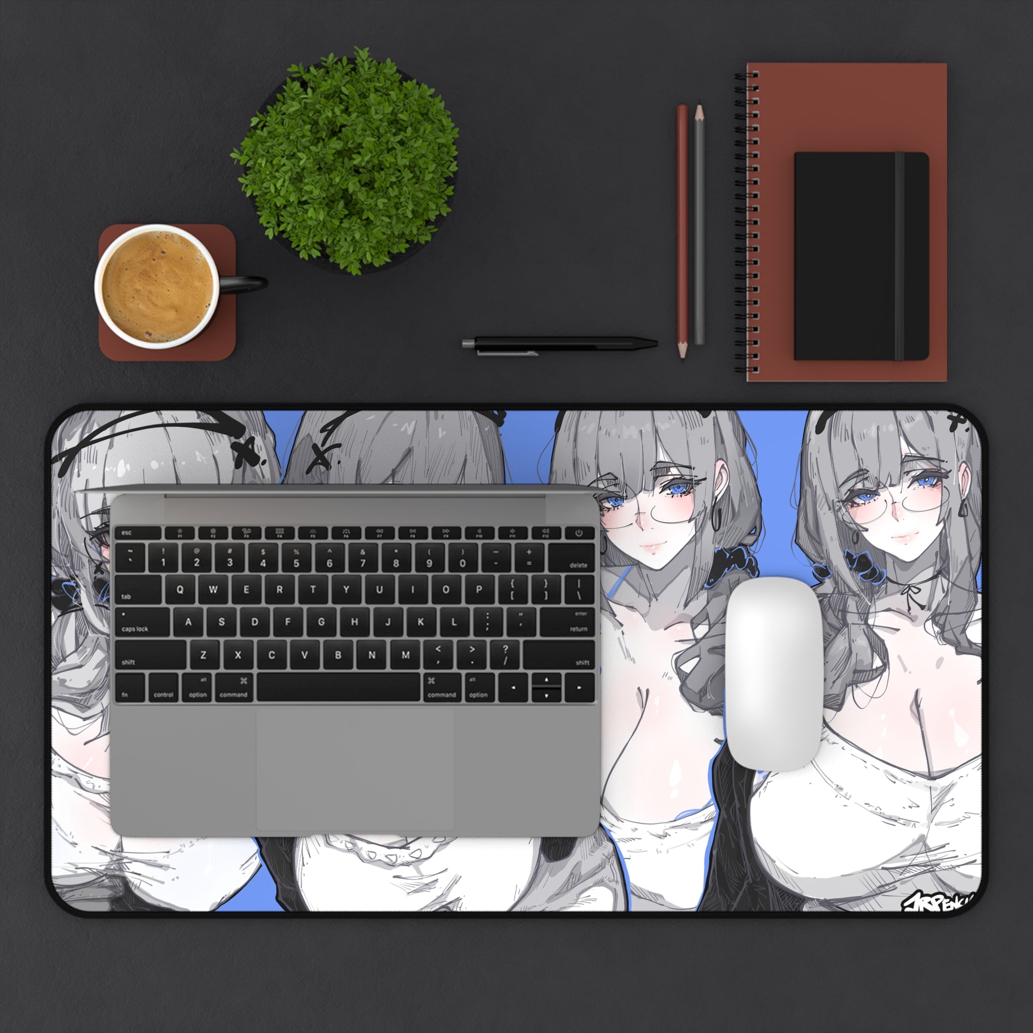 3273 - 蓝壁纸 / blue wallpaper v1 Desk Mat