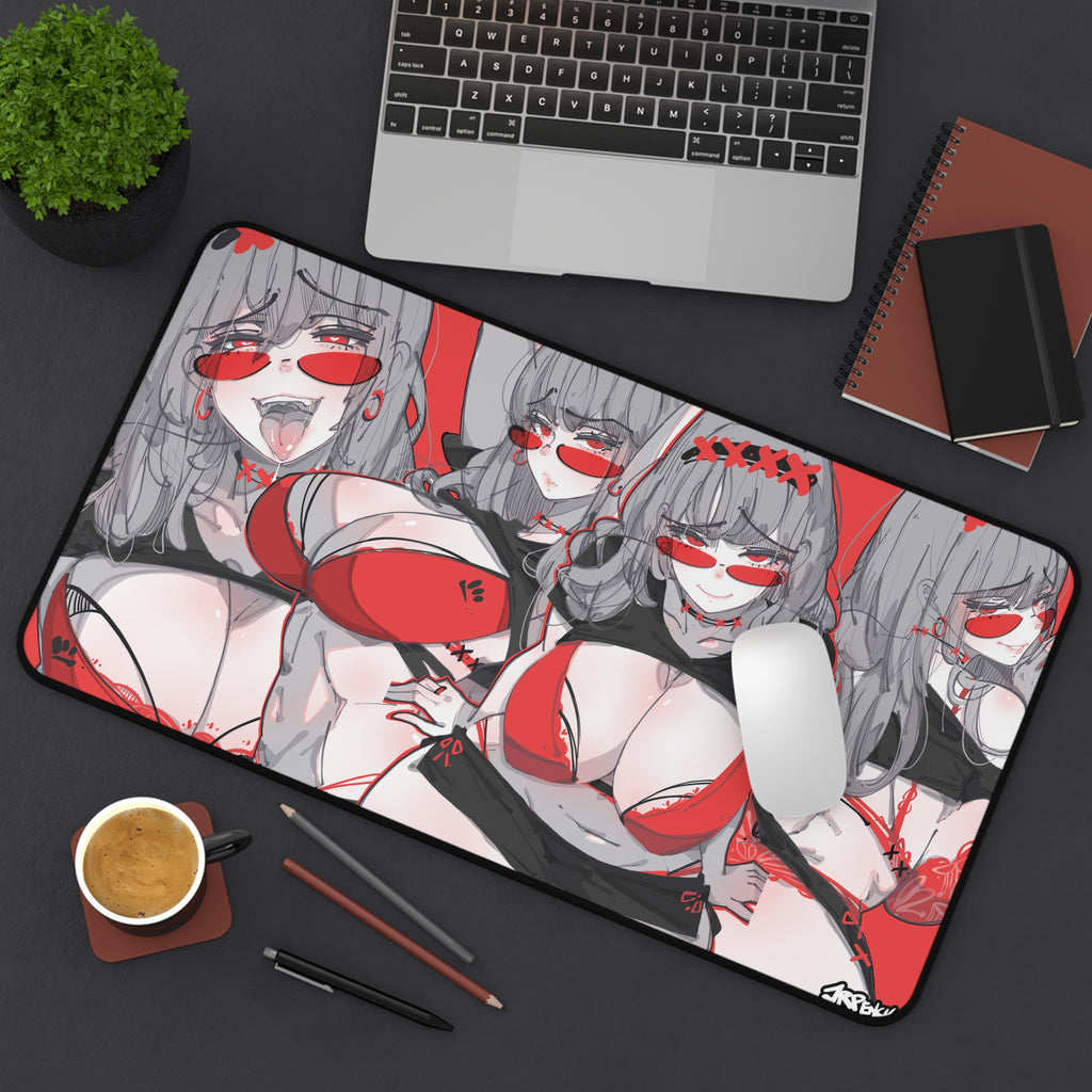 3194 - 红壁纸 / red wallpaper v1 Desk Mat
