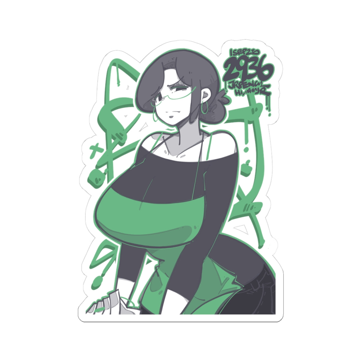 2936 - 绿 / green Stickers