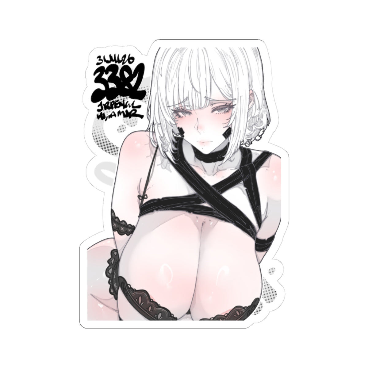 3382 - 黑 / Black v2 Stickers