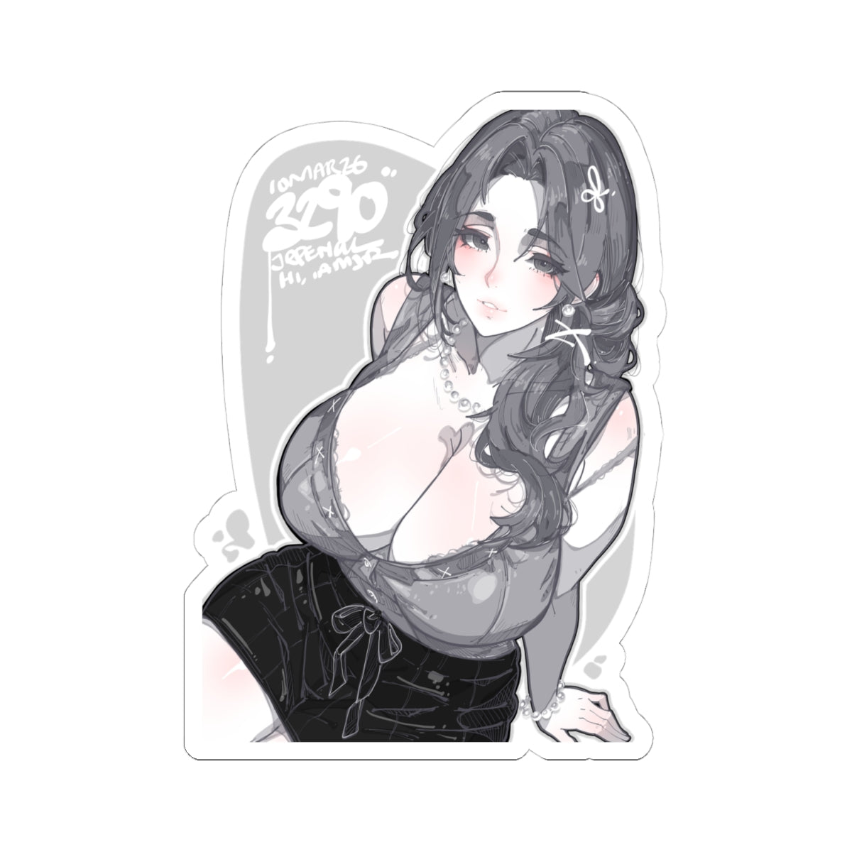 3290 - 灰 / grey v1 Stickers