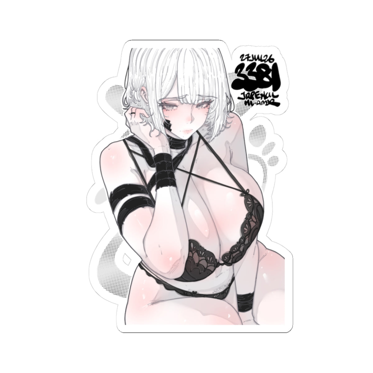 3381 - 黑 / Black v2 Stickers