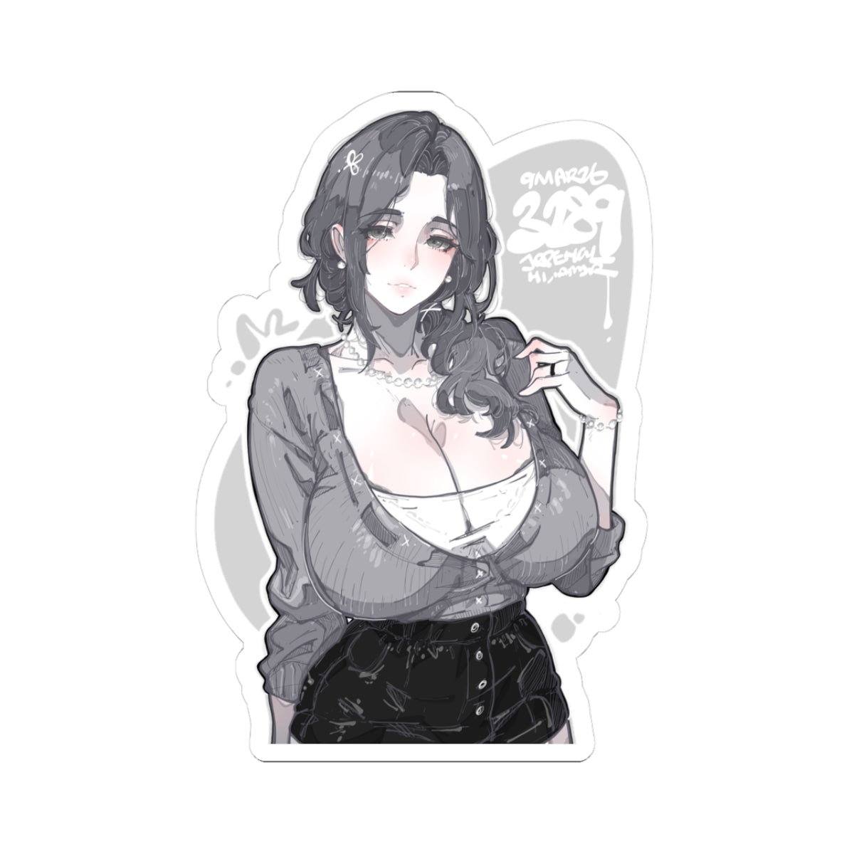 3289 - 灰 / grey v1 Stickers