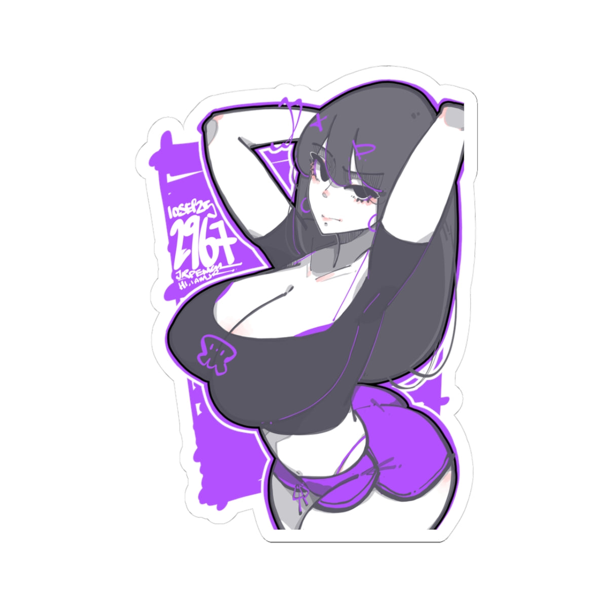 2967 - 紫 / purple Stickers