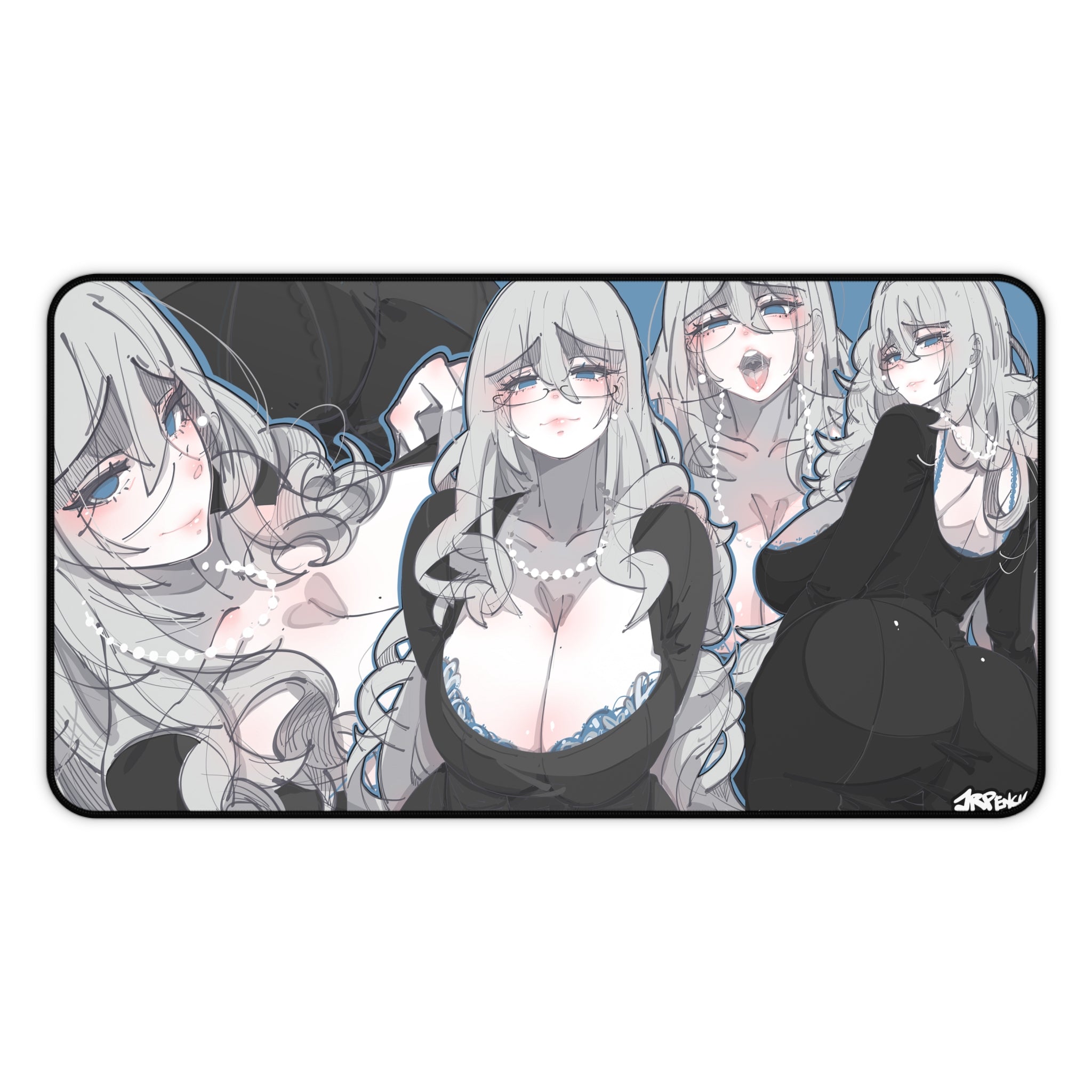 3180 - 蓝壁纸 / blue wallpaper v1 Desk Mat