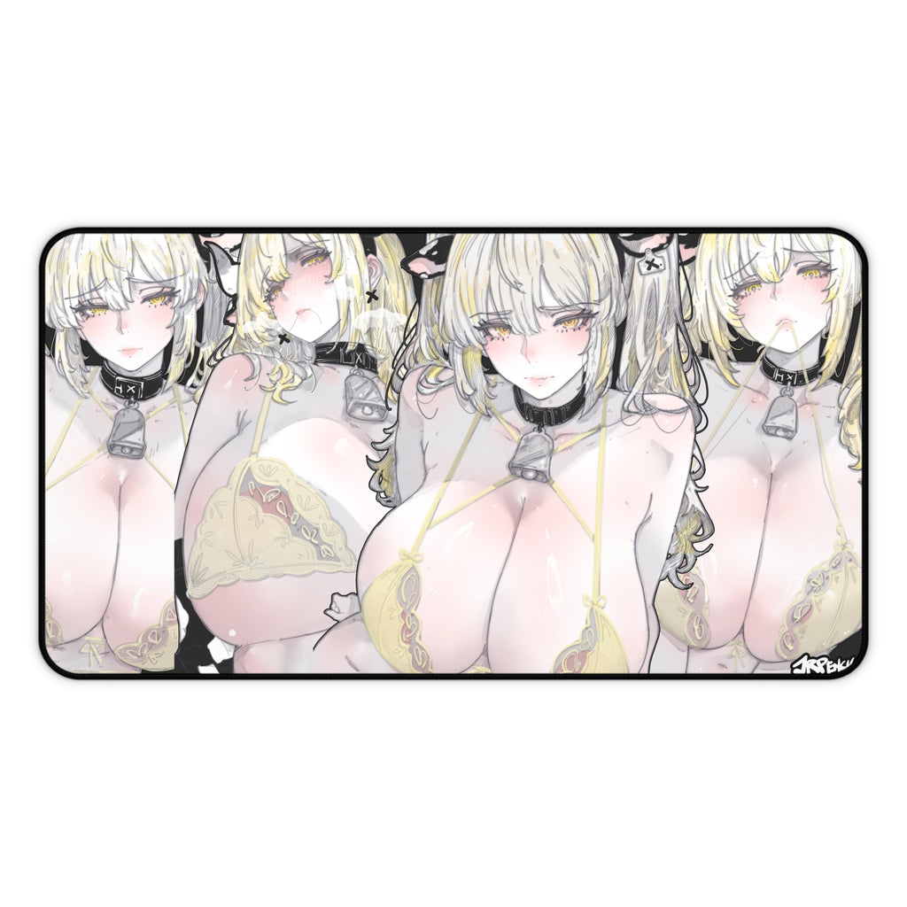 3375 - 黄壁纸 / yellow wallpaper v2 Desk Mat