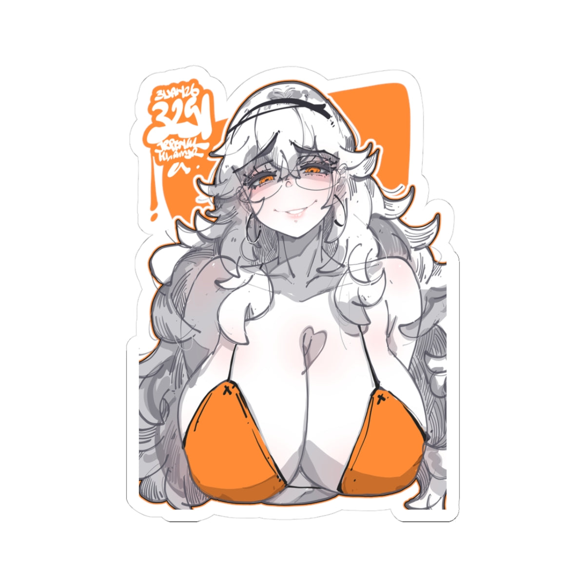 3251 - 橙 / orange v2 Stickers