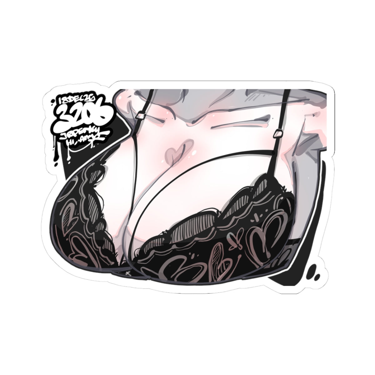 3206 - 黑 / black v2 Stickers