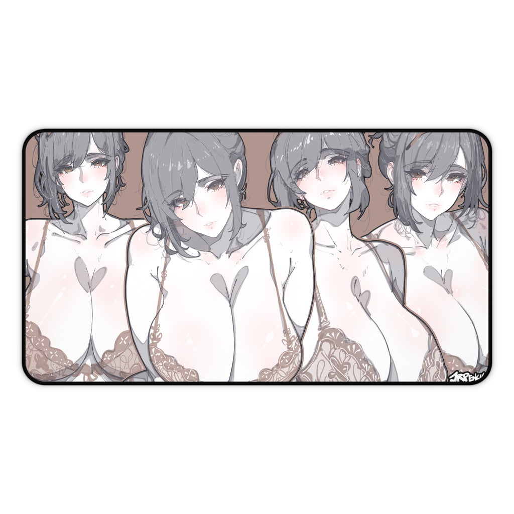 3298 - 褐壁纸 / brown wallpaper v2 Desk Mat