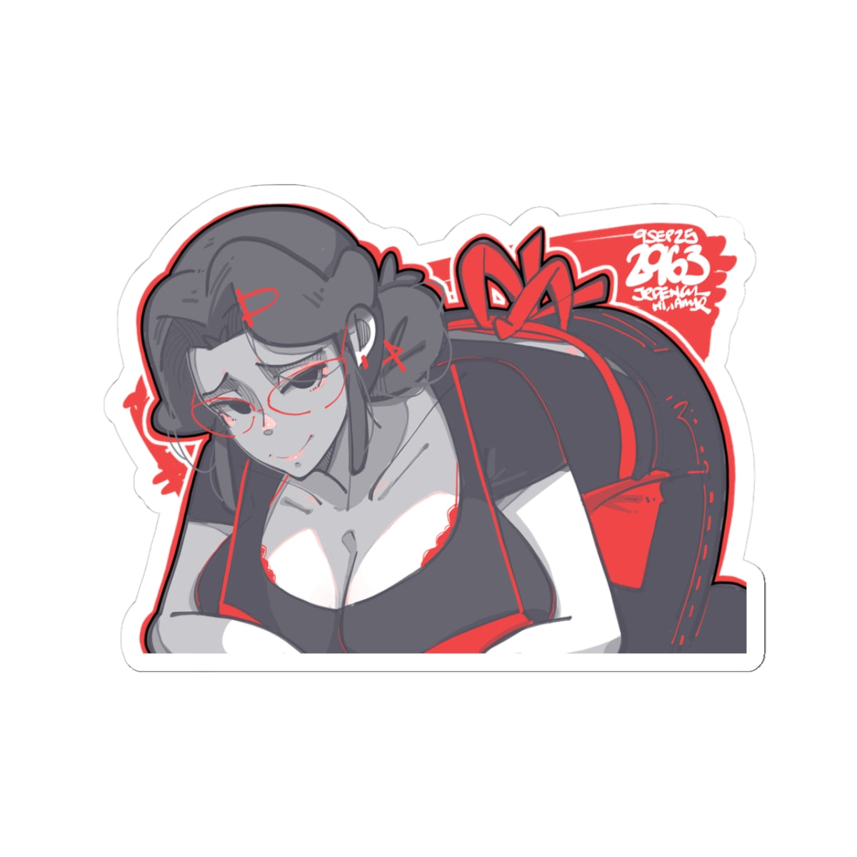 2963 - 红 / red Stickers
