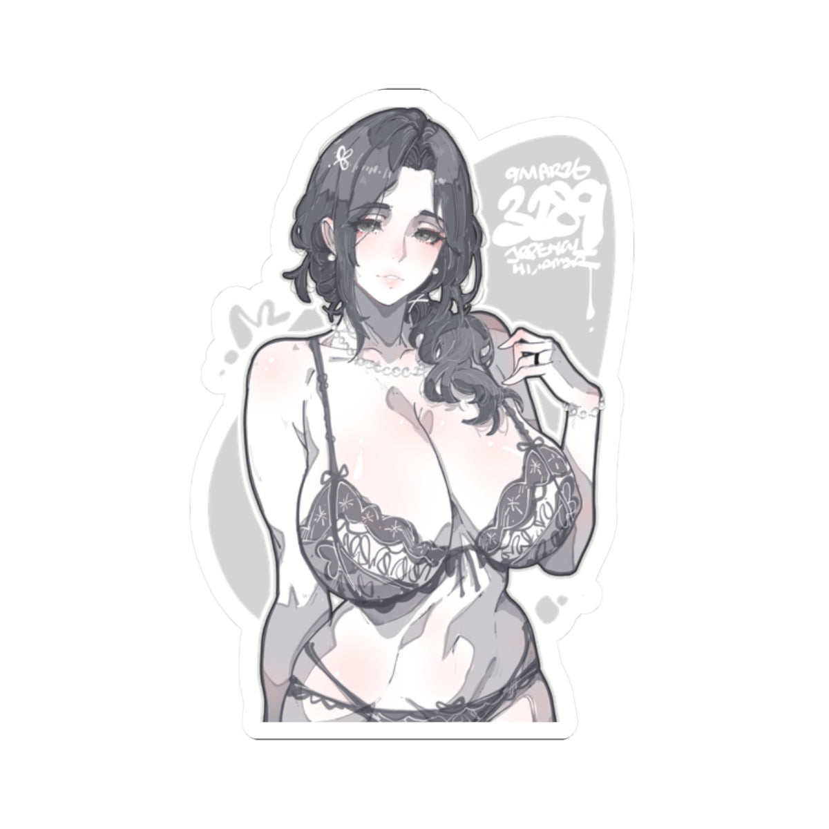 3289 - 灰 / grey v2 Stickers