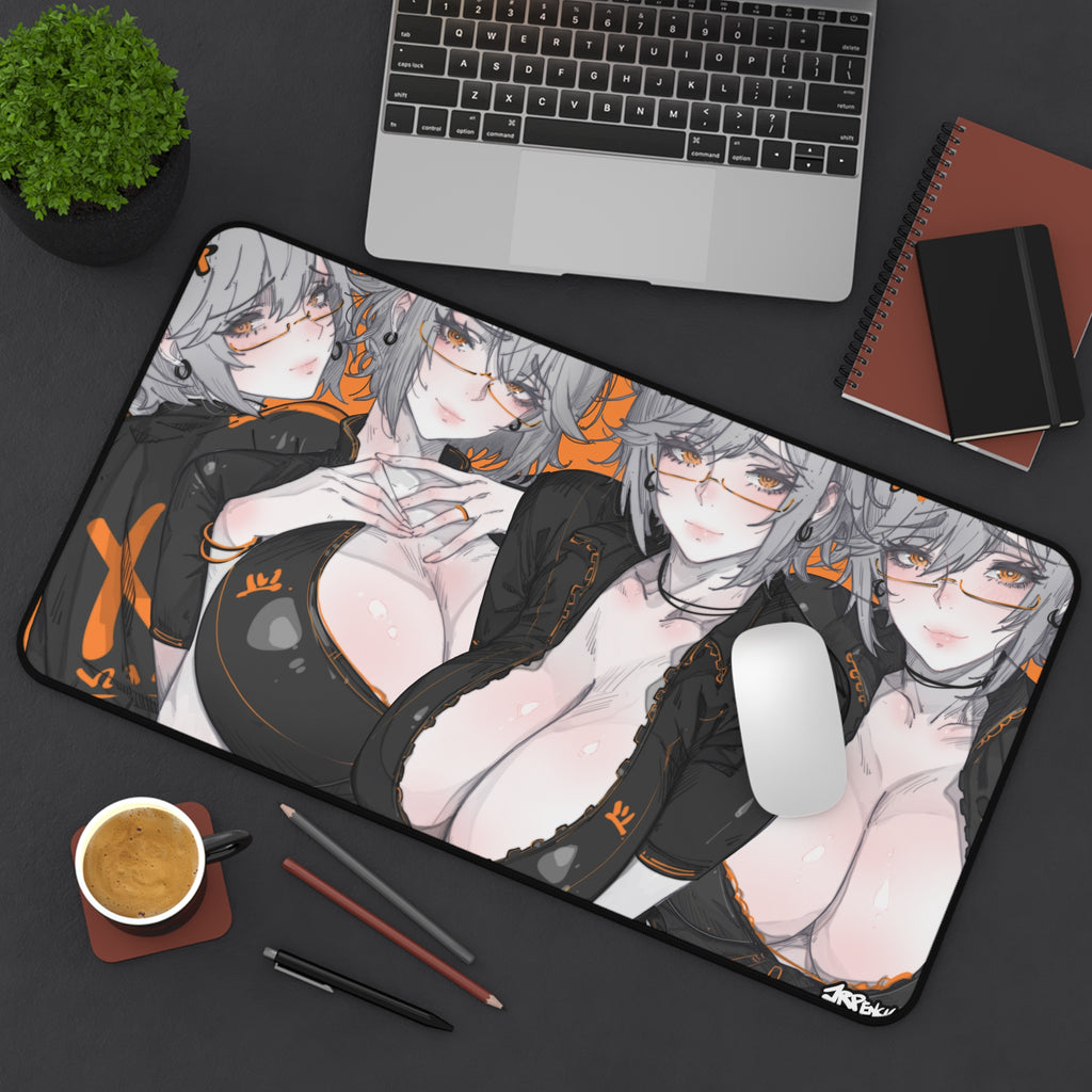 3330 - 橙壁纸 / orange wallpaper v1 Desk Mat