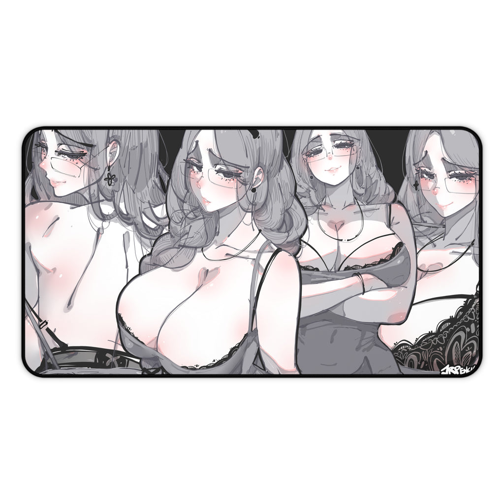 3208 - 黑壁纸 / black wallpaper v1 Desk Mat