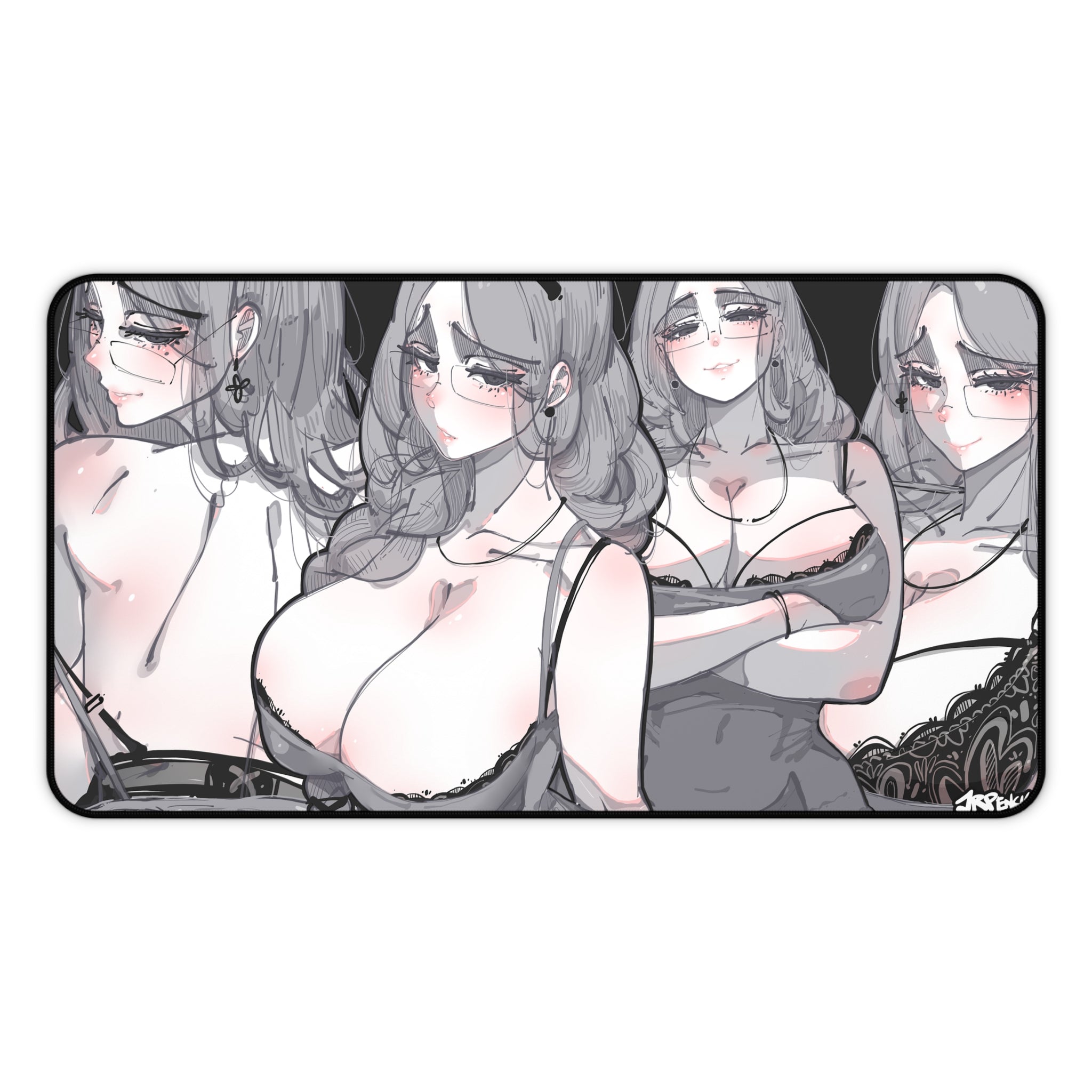 3208 - 黑壁纸 / black wallpaper v1 Desk Mat
