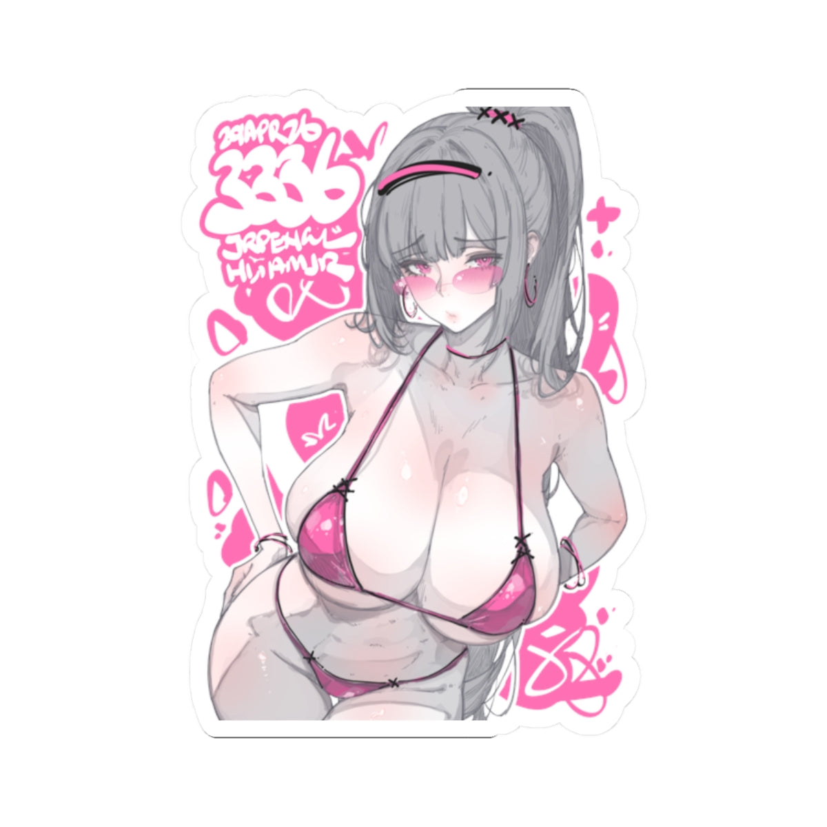 3336 - 粉 / pink v1 Stickers