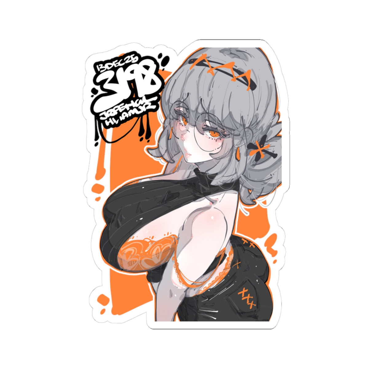 3198 - 橙 / orange v1 Stickers