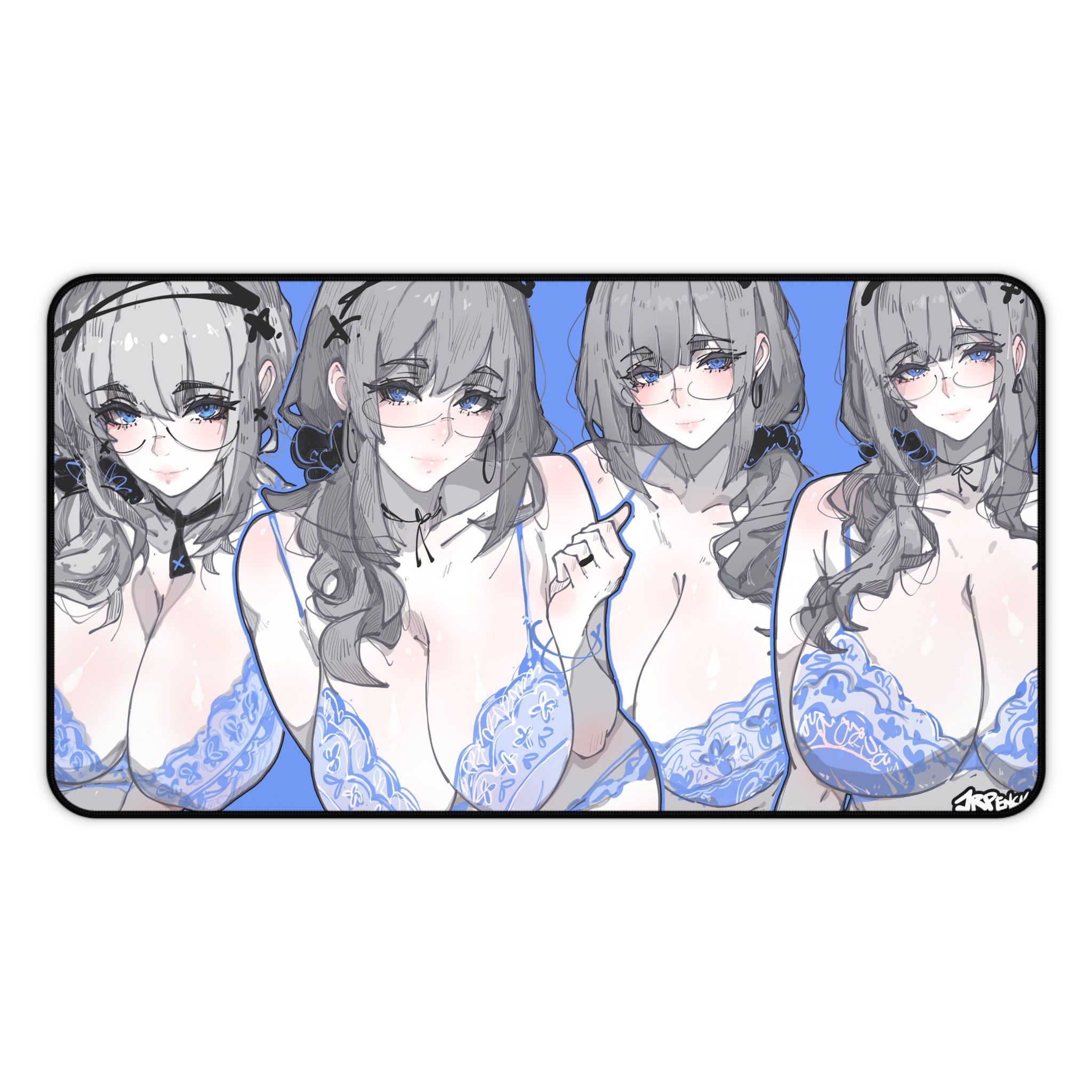 3273 - 蓝壁纸 / blue wallpaper v2 Desk Mat