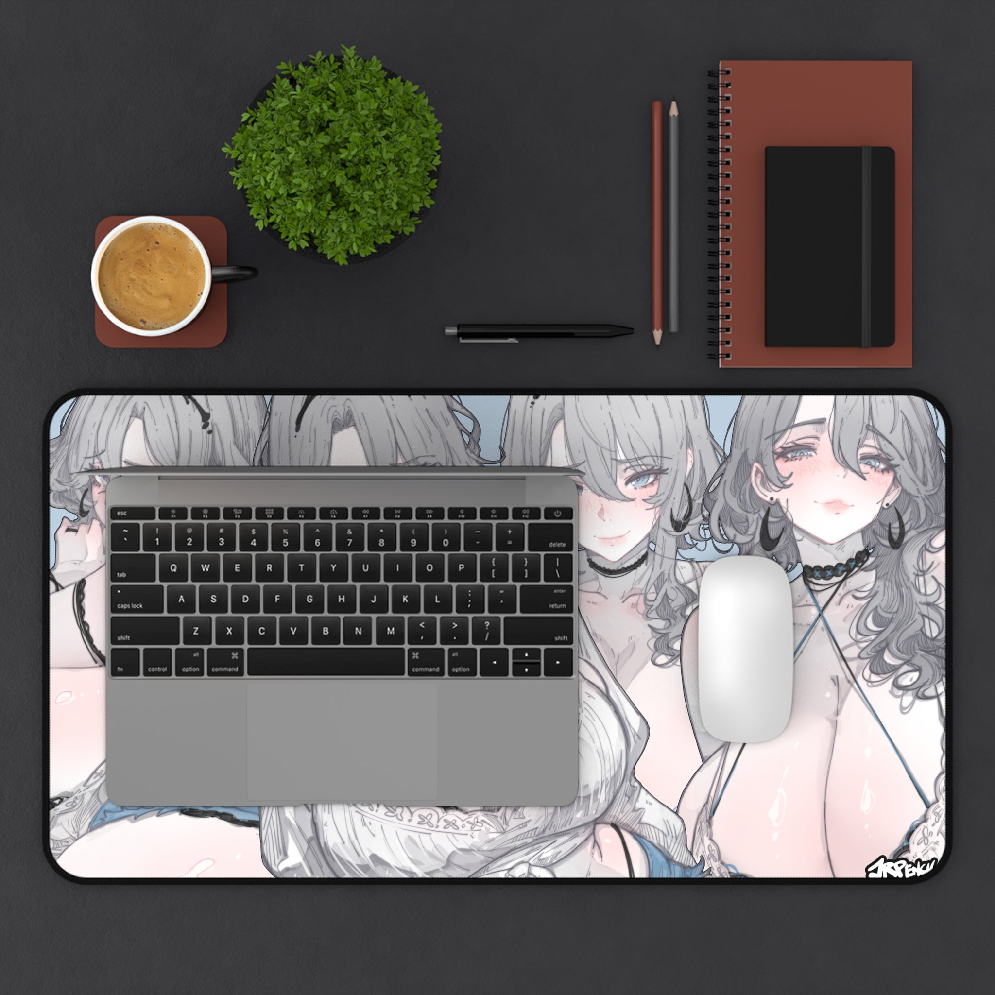 3350 - 蓝壁纸/ blue wallpaper v1 Desk Mat