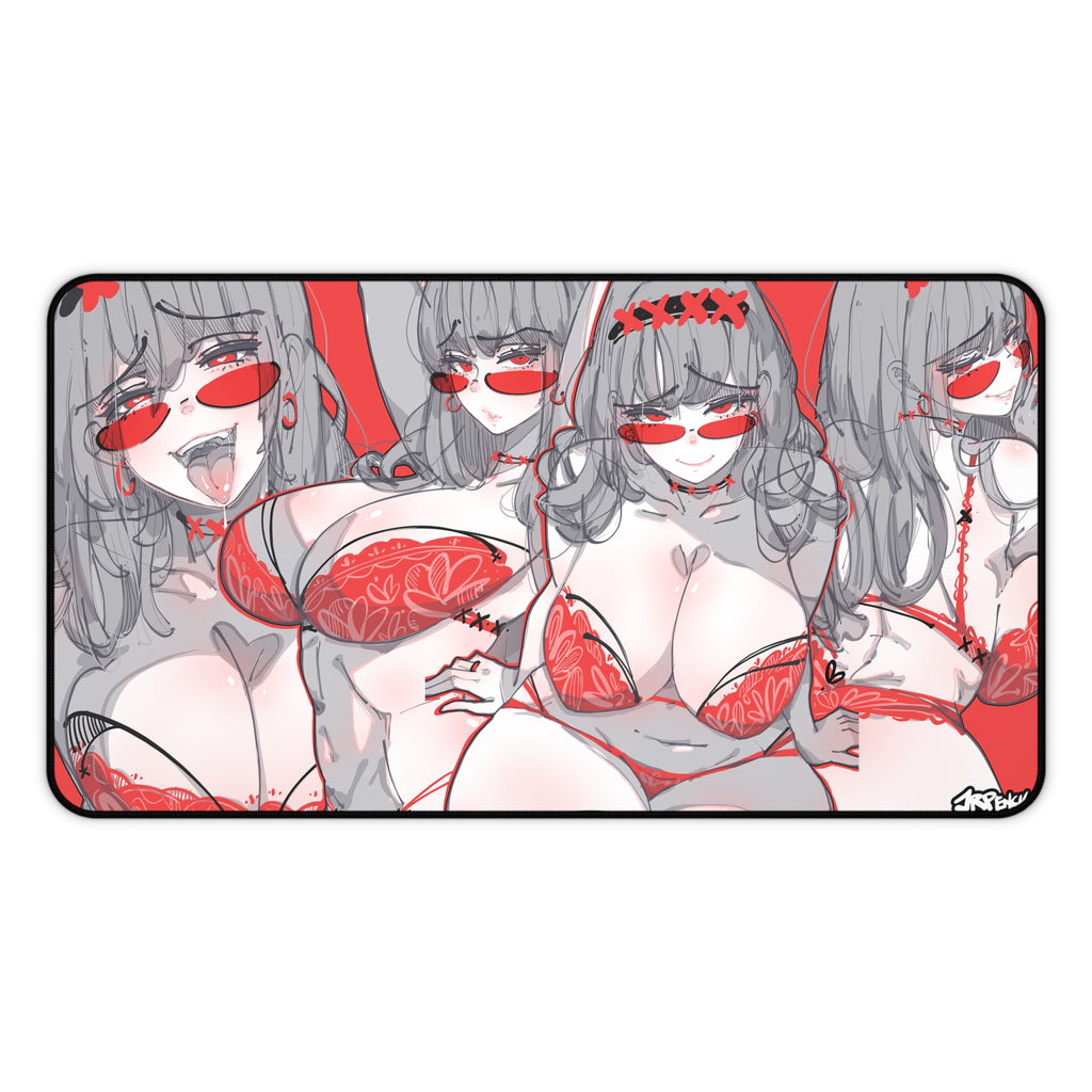 3194 - 红壁纸 / red wallpaper v2 Desk Mat