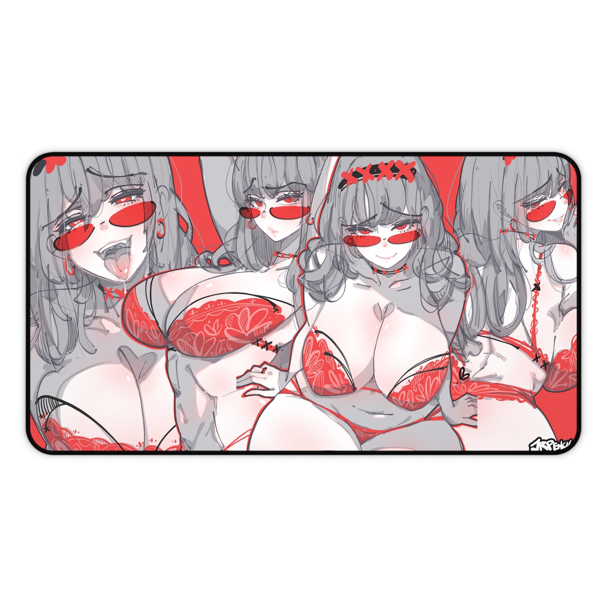3194 - 红壁纸 / red wallpaper v2 Desk Mat