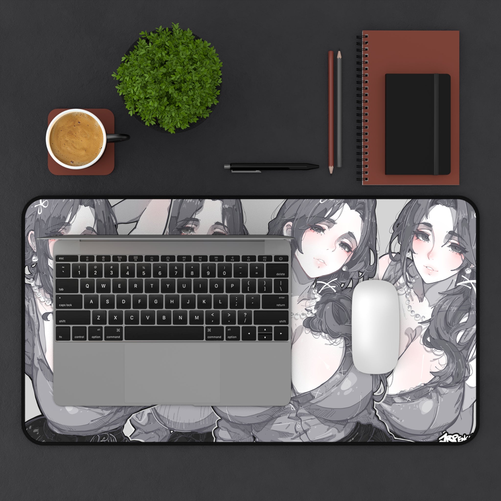 3293 - 灰 / grey wallpaper v1 Desk Mat