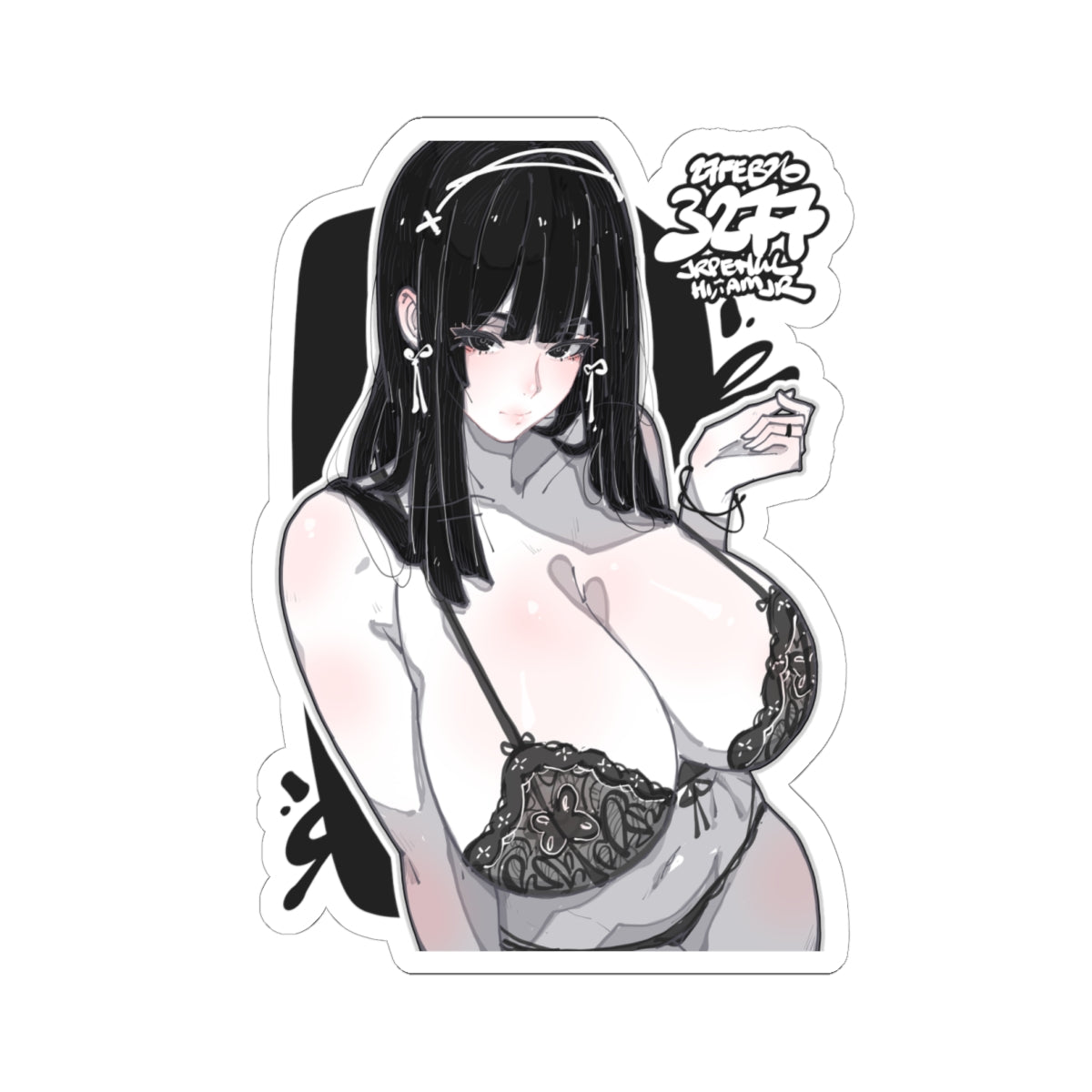 3277 - 黑 / black v2 Stickers