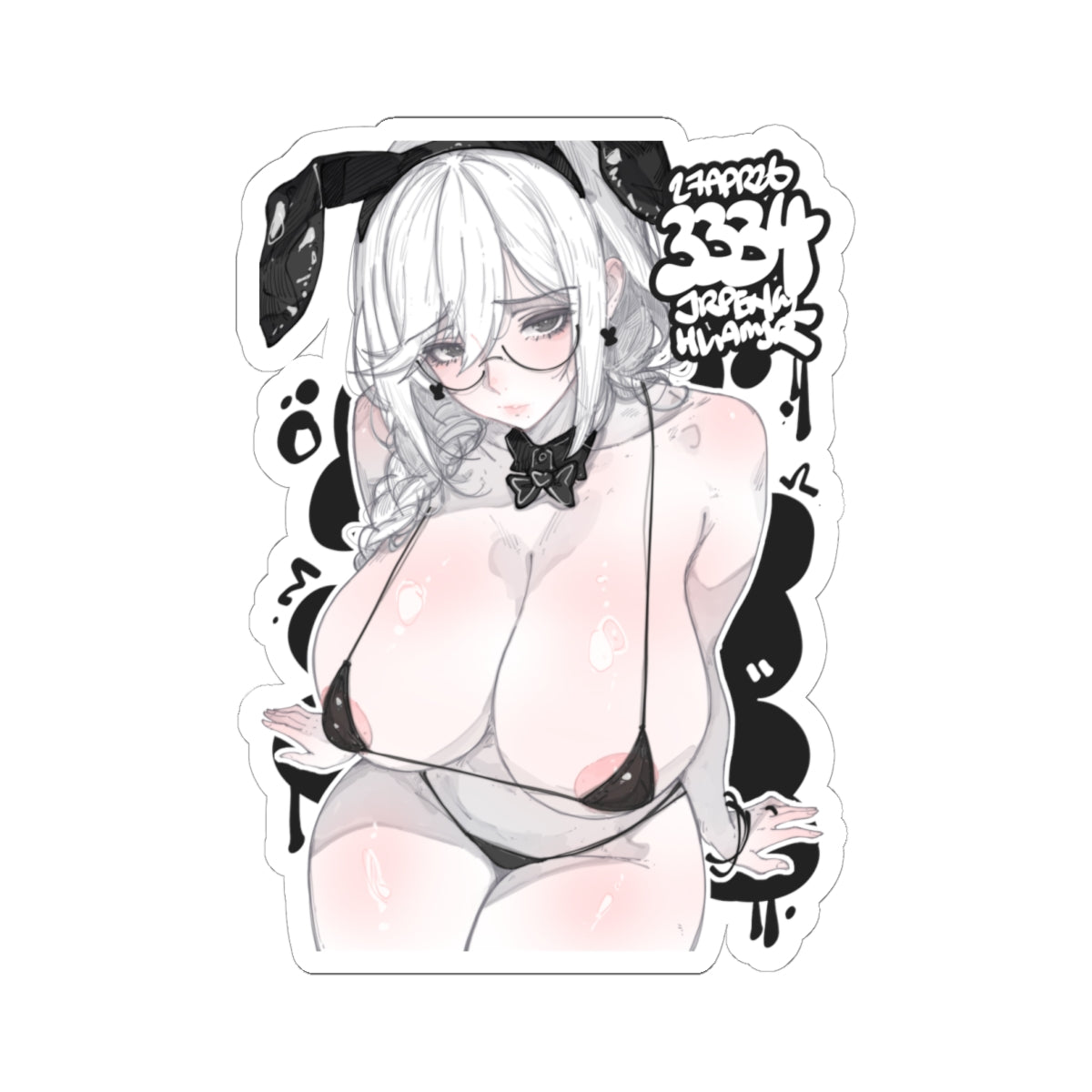 3334 - 黑 / black v2 Stickers