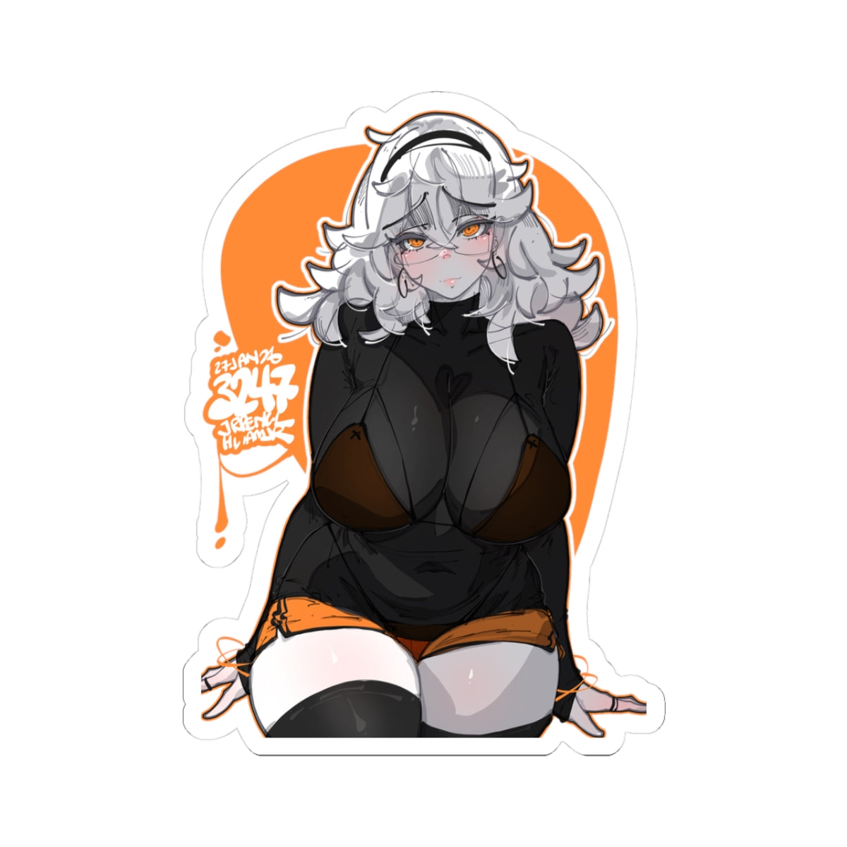 3247 - 橙 / orange v1 Stickers