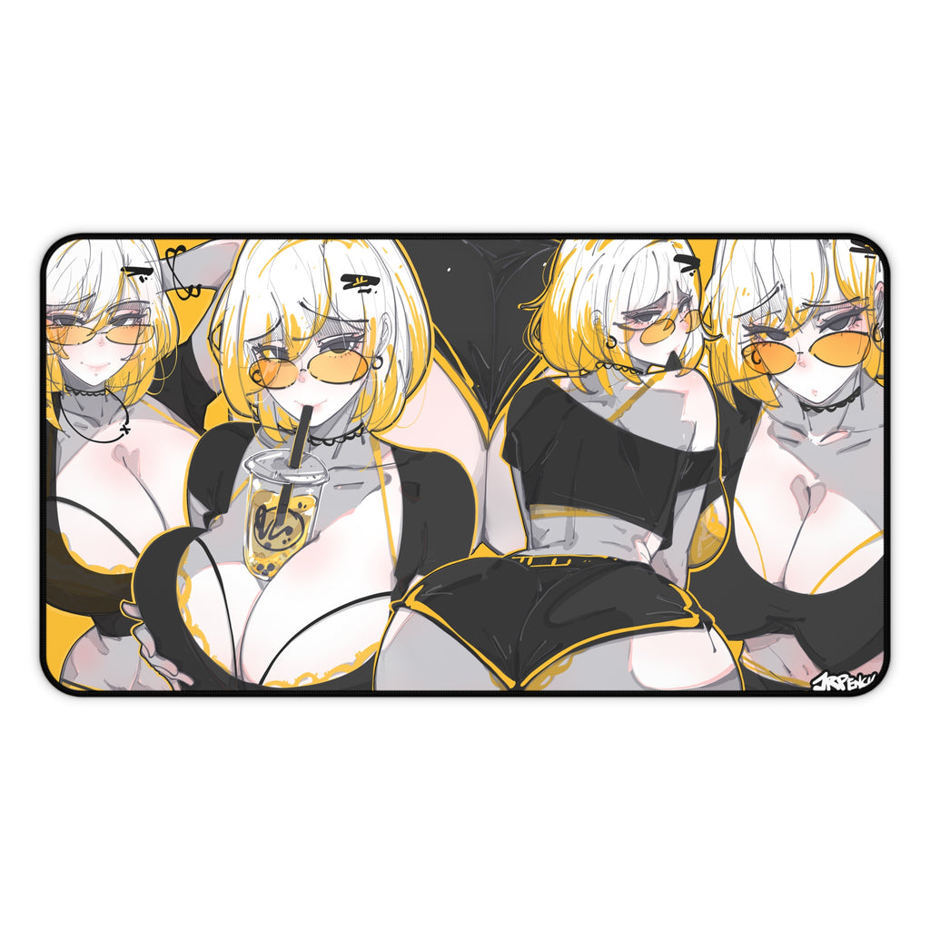 3172 - 黄壁纸 / yellow wallpaper v1 Desk Mat