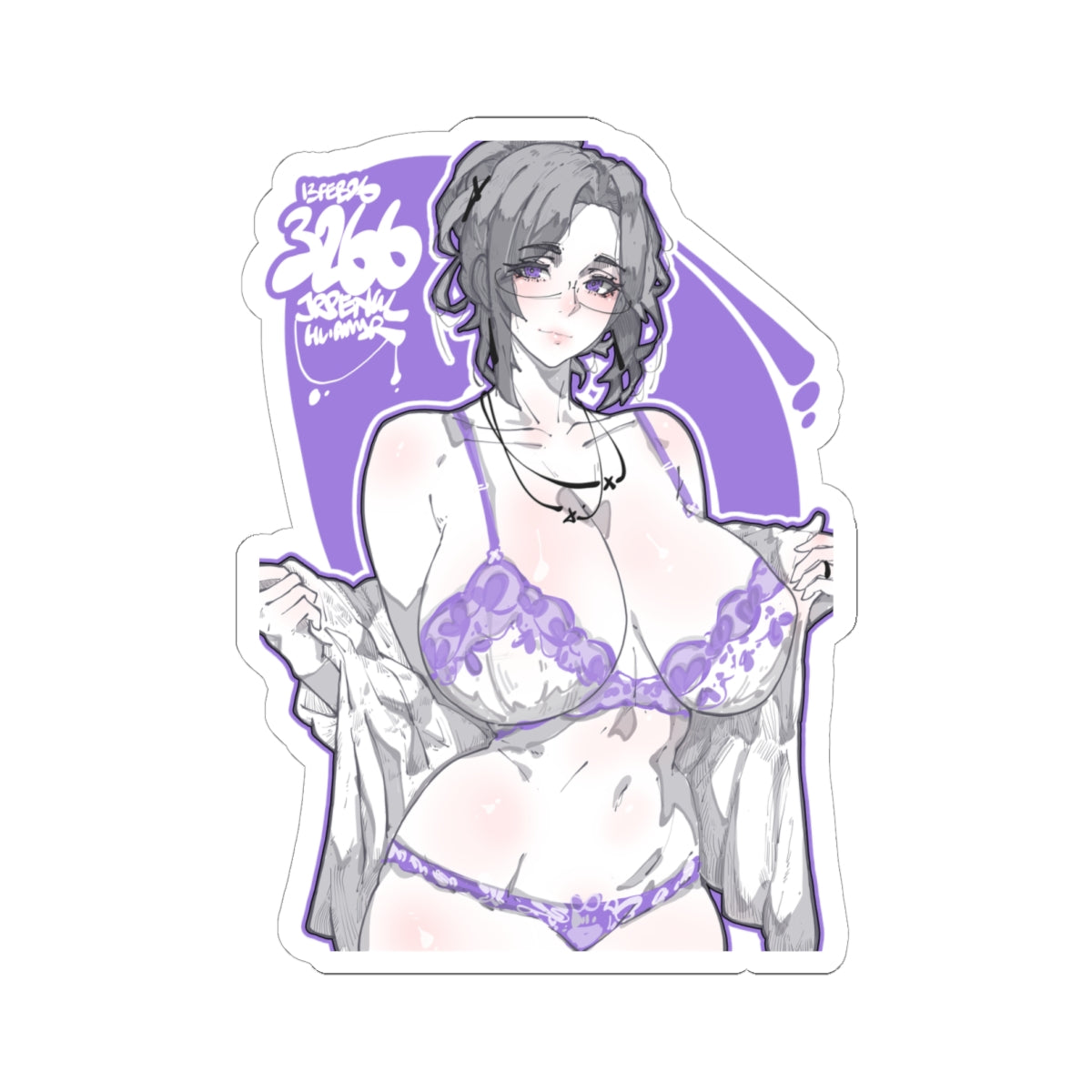 3266 - 紫 / purple v2 Stickers