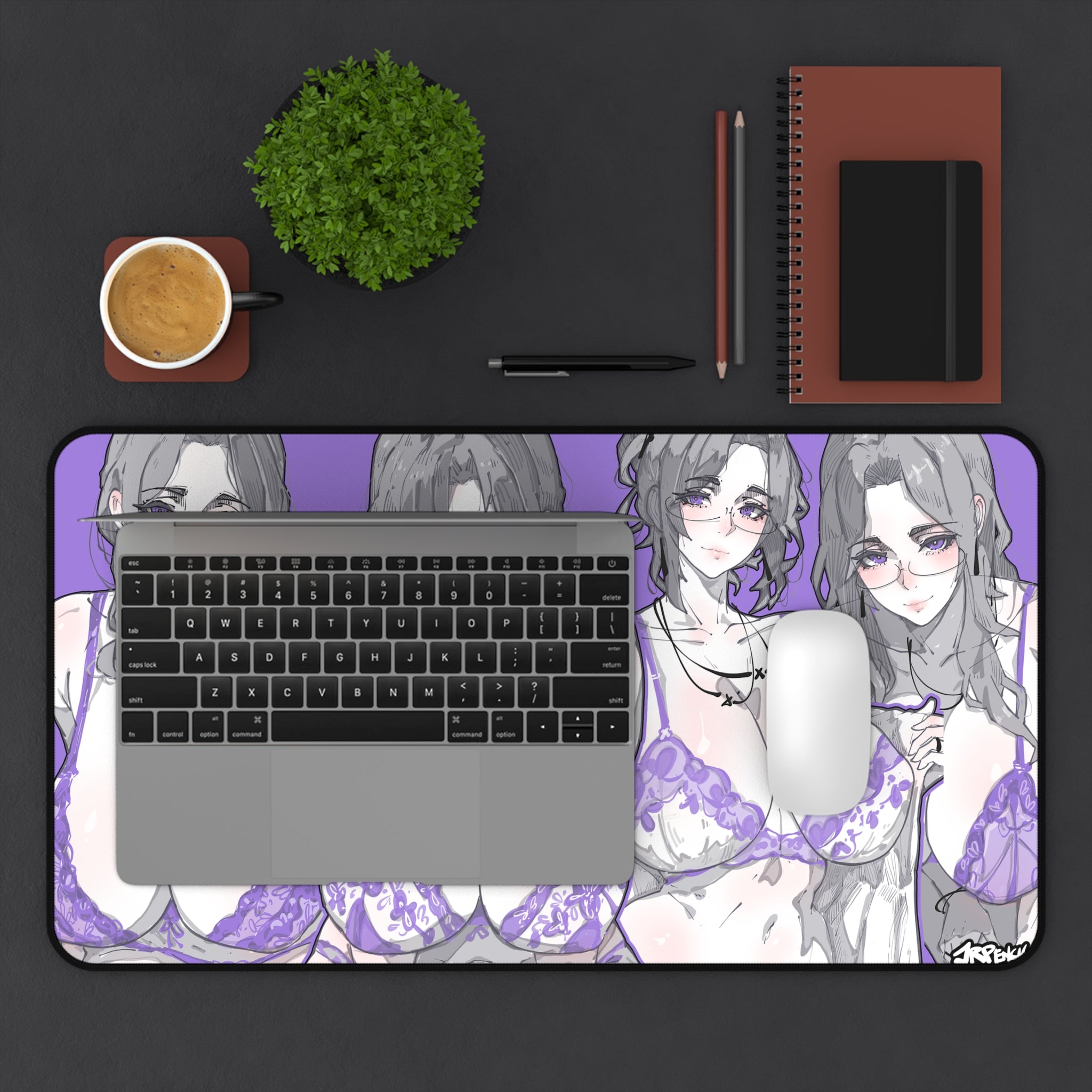 3268 - 紫壁纸 / purple wallpaper v2 Desk Mat