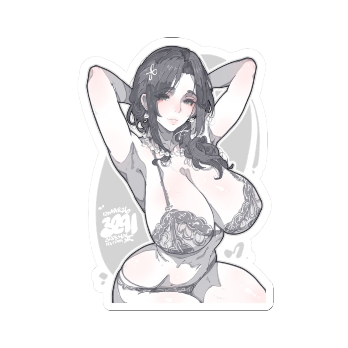 3291 - 灰 / grey v2 Stickers