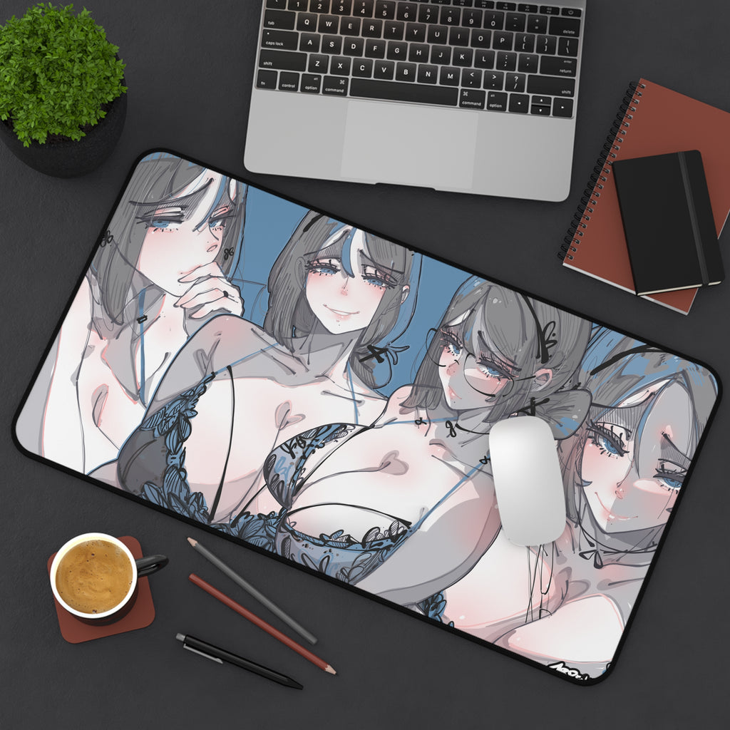 3228 - 蓝壁纸 / blue wallpaper v2 Desk Mat
