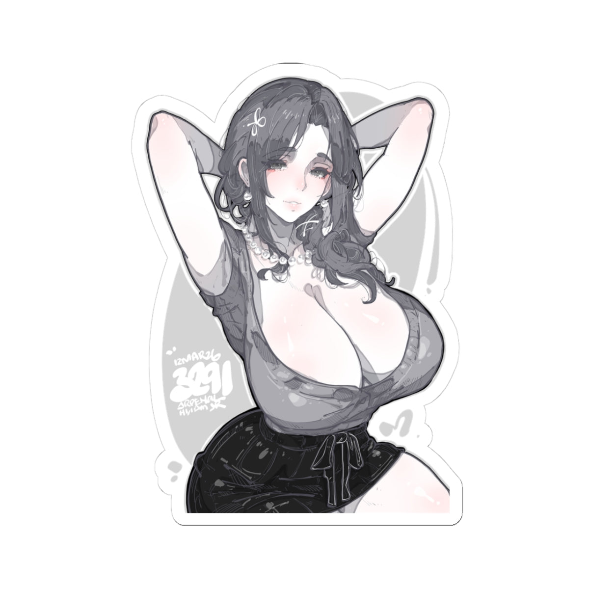 3291 - 灰 / grey v1 Stickers