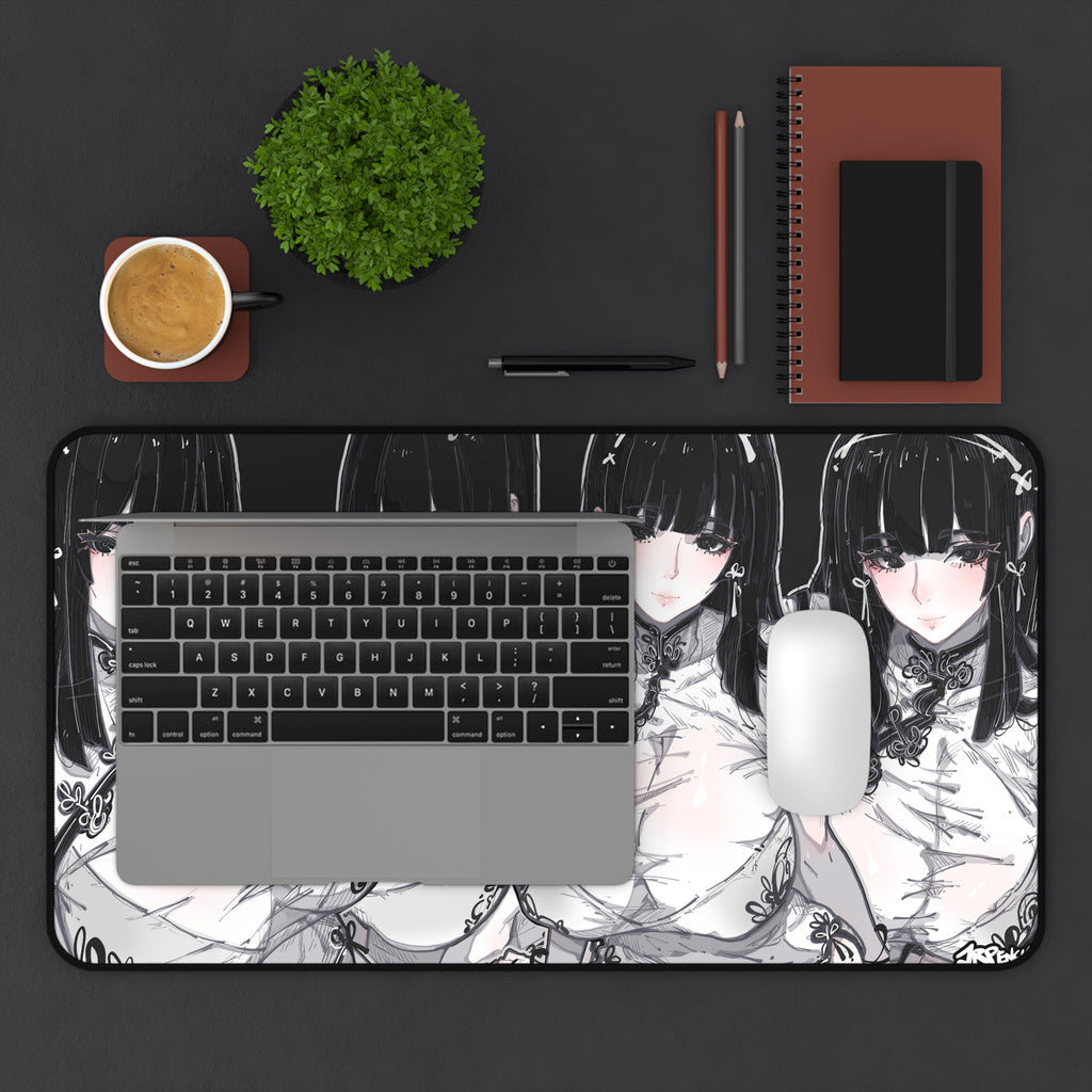 3278 - 黑壁纸 / black wallpaper v1 Desk Mat