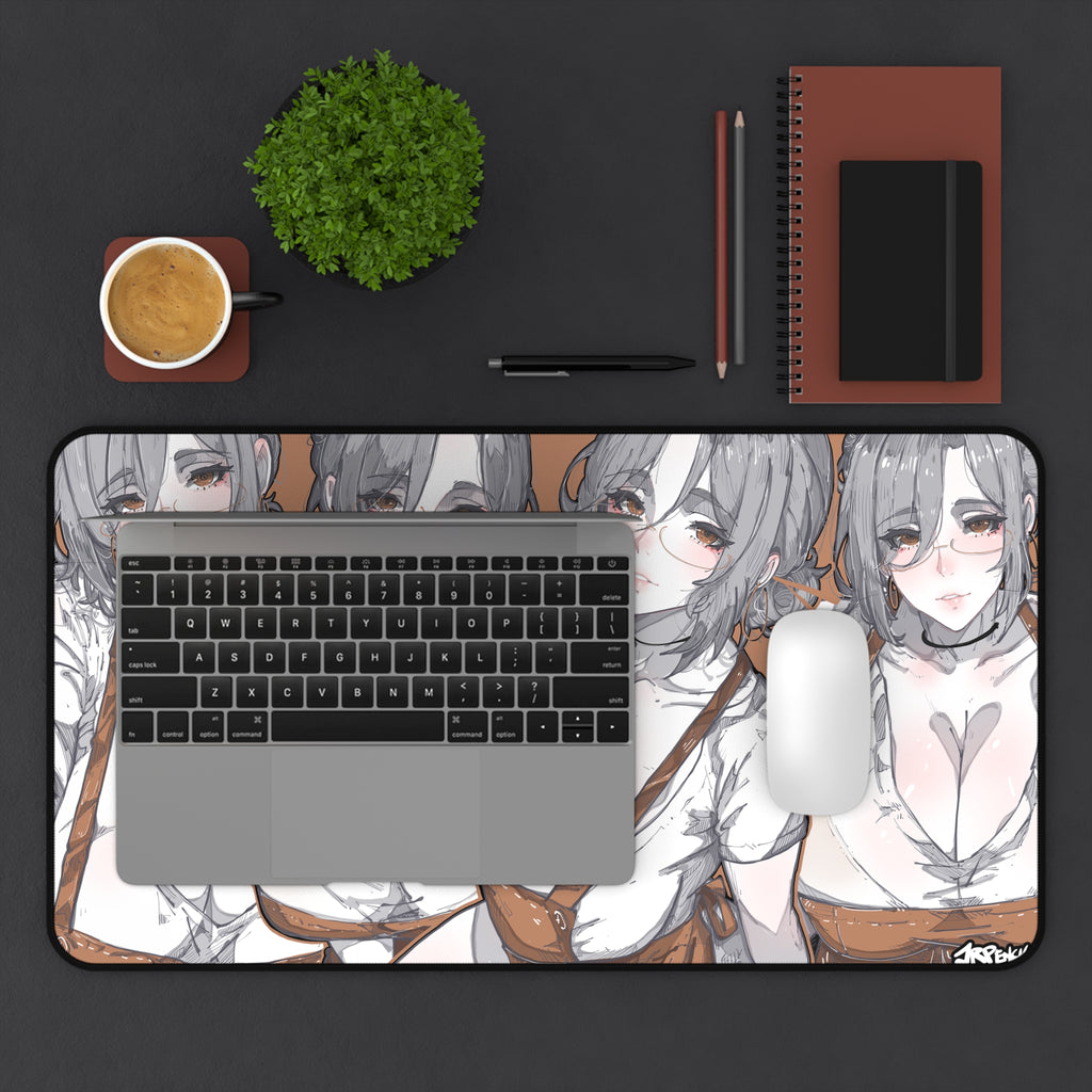 3288 - 褐壁纸 / brown wallpaper v1 Desk Mat