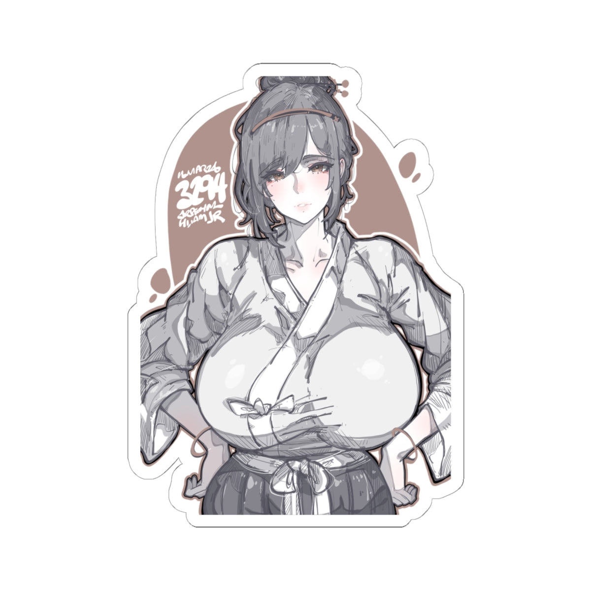 3294 - 褐 / brown v1 Stickers