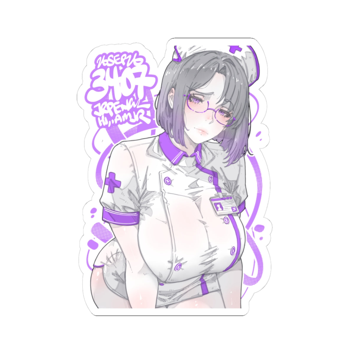 3407 - 紫 / Purple v1 Stickers