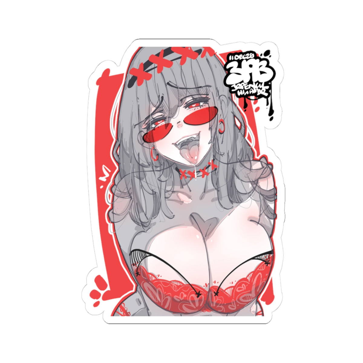 3193 - 红 / red v2 Stickers