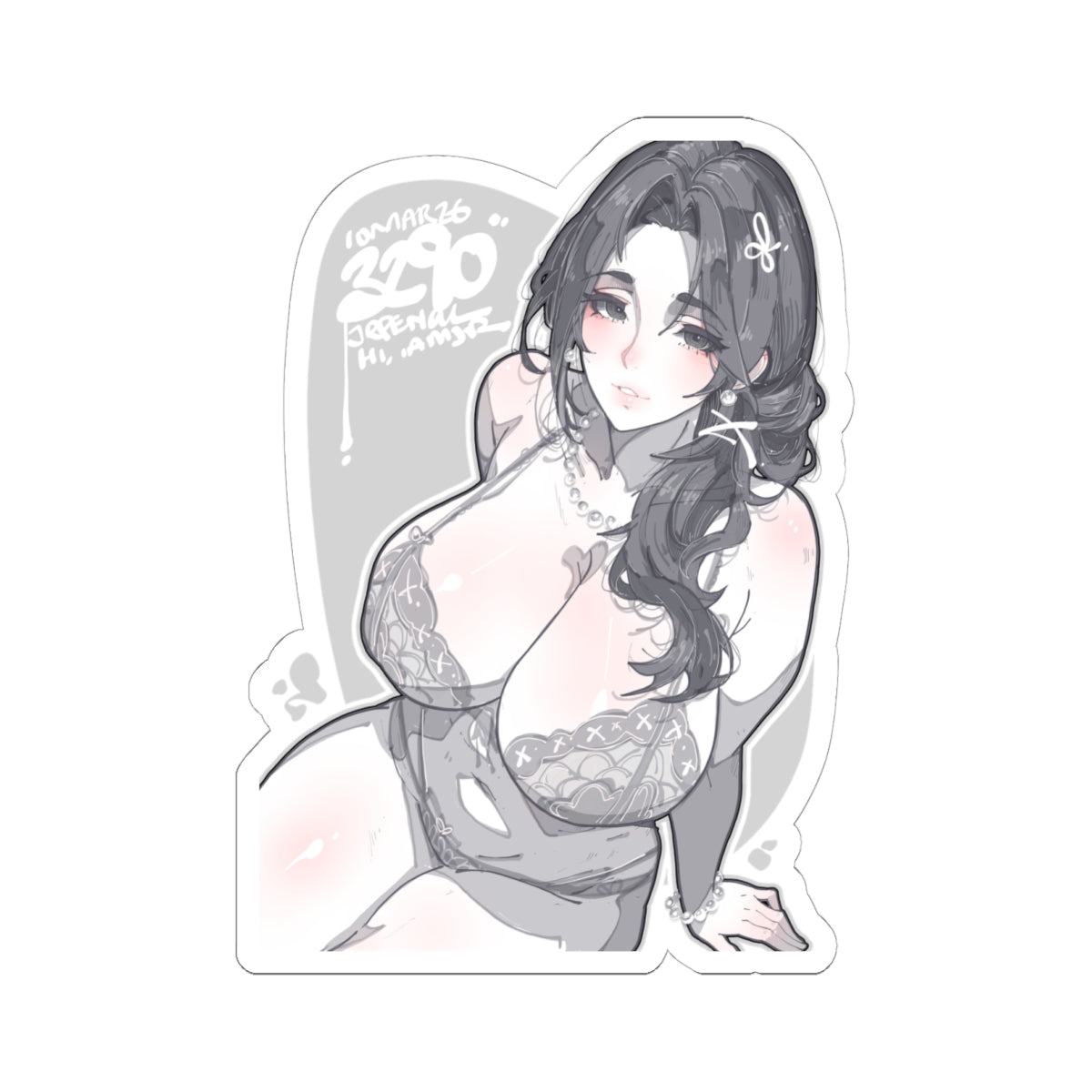 3290 - 灰 / grey v2 Stickers