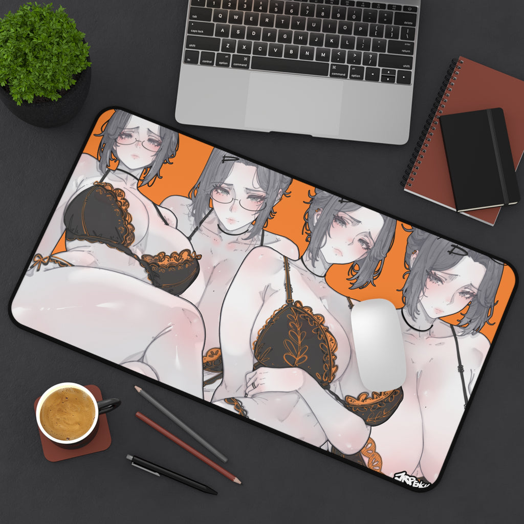 3380 - 橙壁纸 / Orange Wallpaper v2 Desk Mat