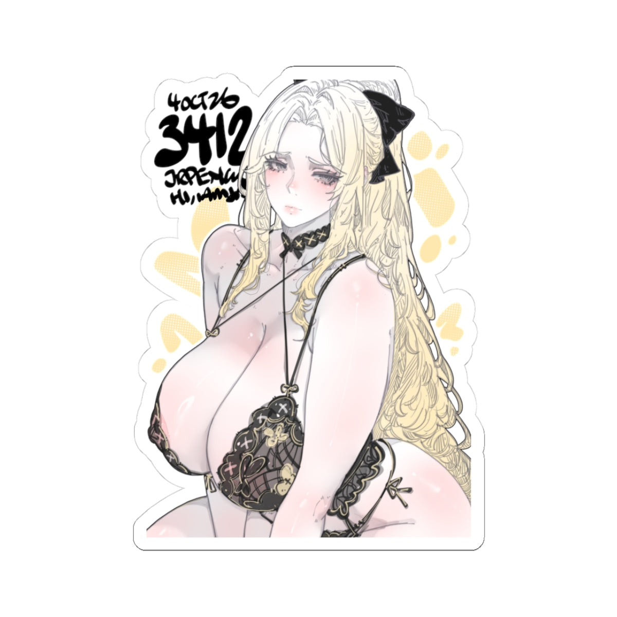3412 - 黄 / Yellow v2 Stickers