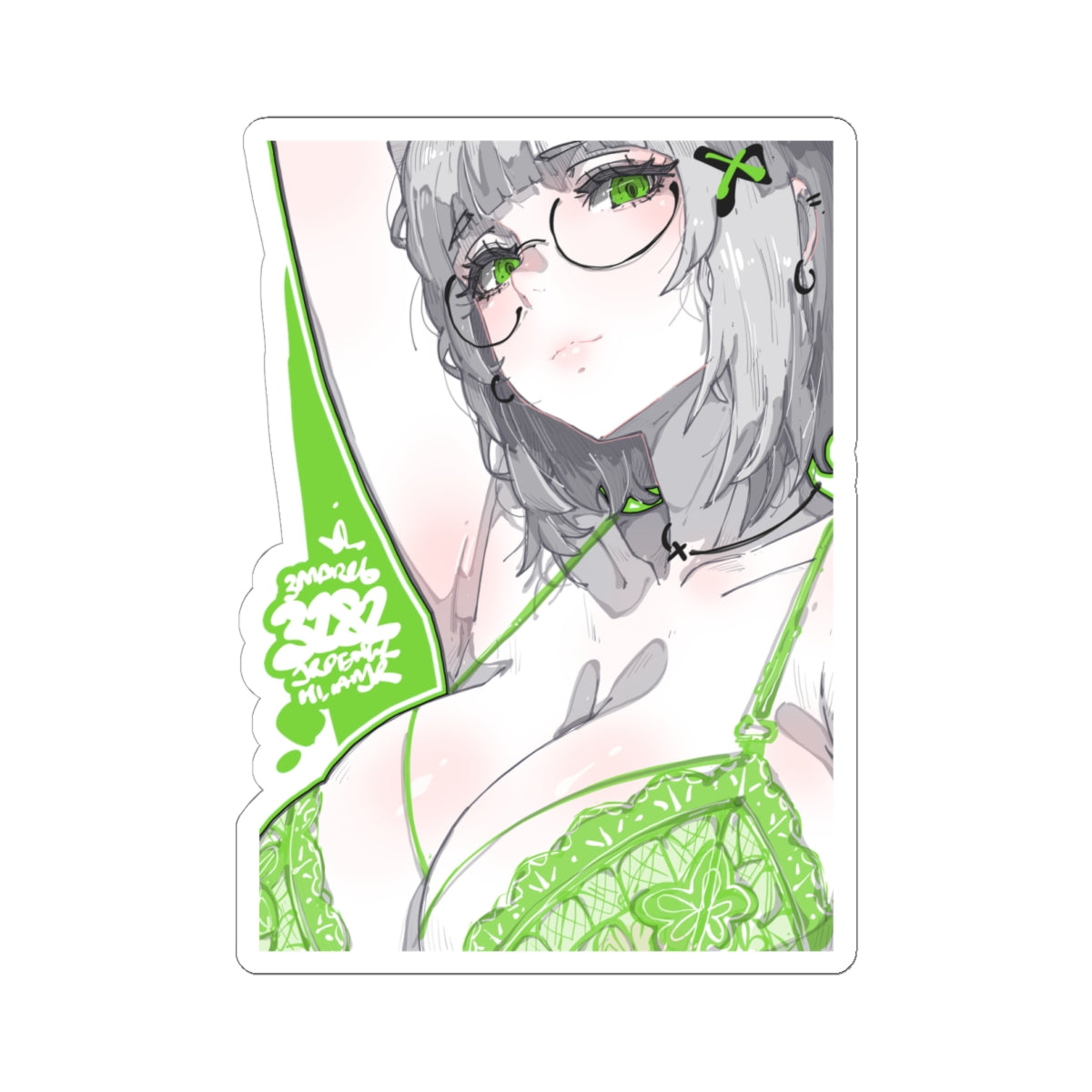3282 - 绿 / green v2 Stickers