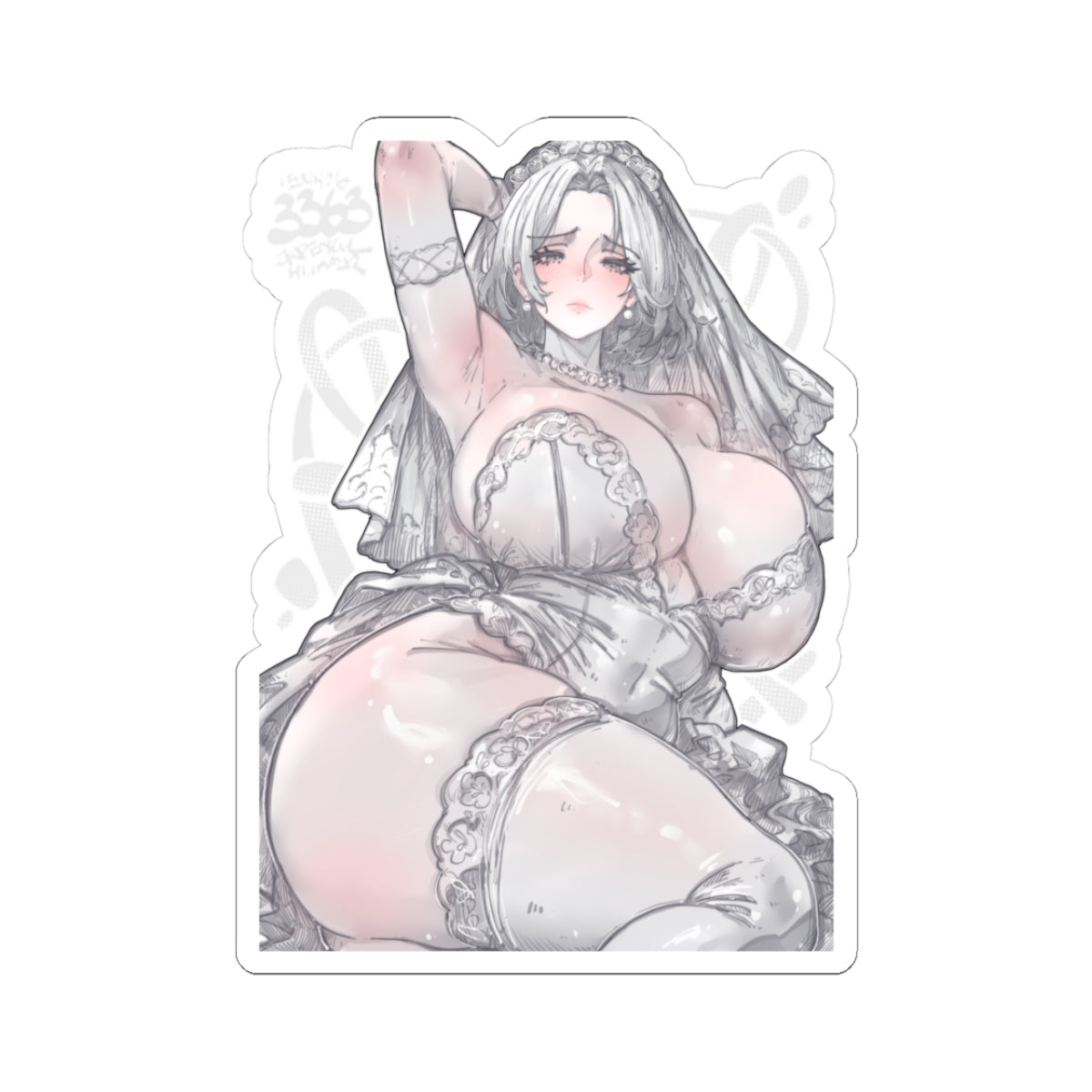 3363 - 白 / white v1 Stickers