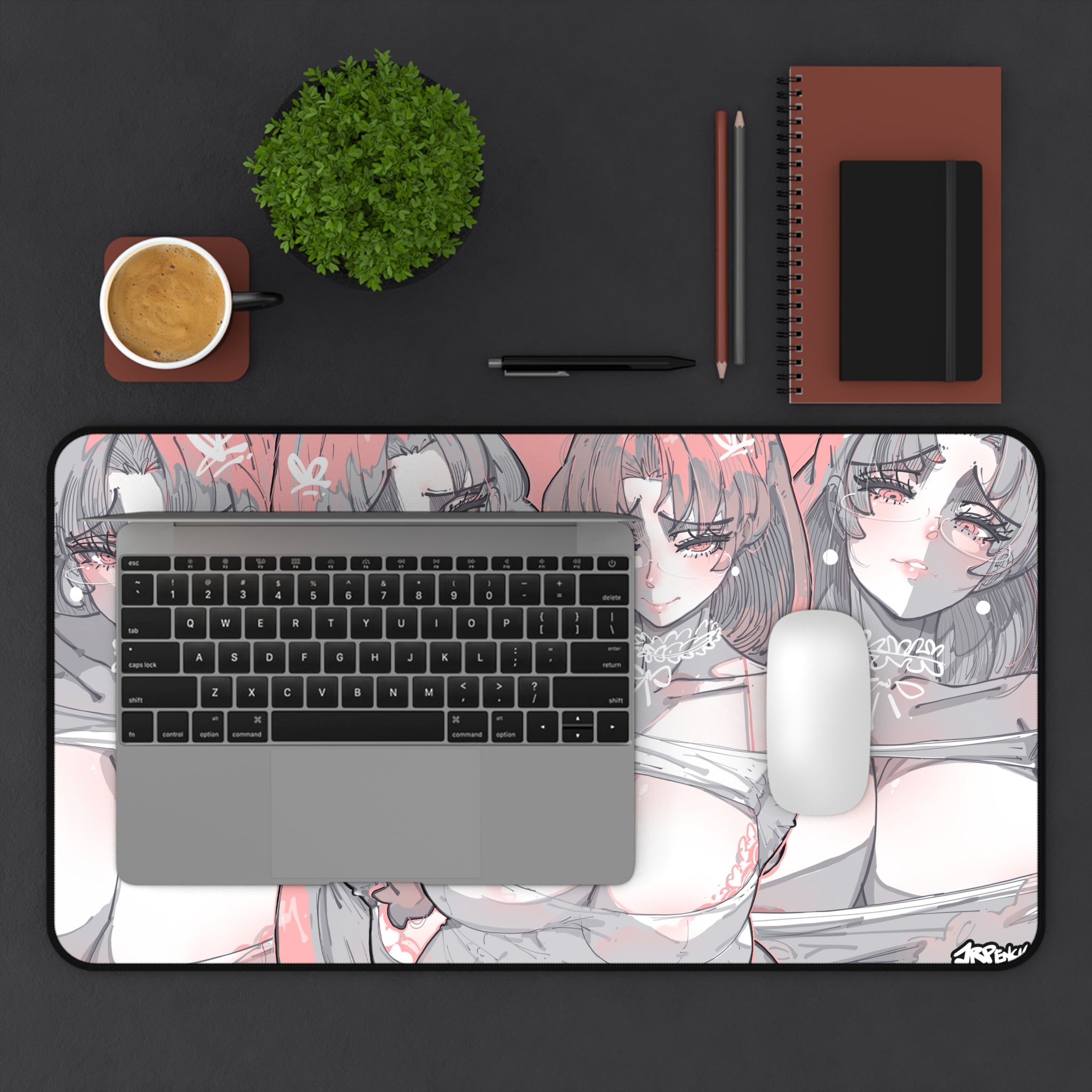 3222 - 粉壁纸 / pink wallpaper v1 Desk Mat