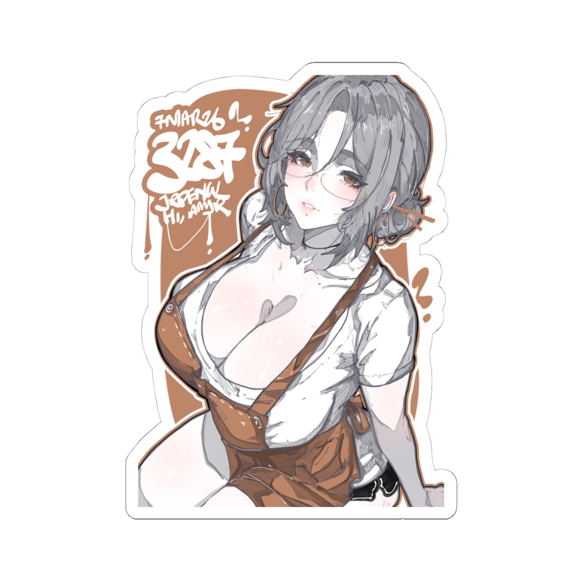 3287 - 褐 / brown v1 Stickers